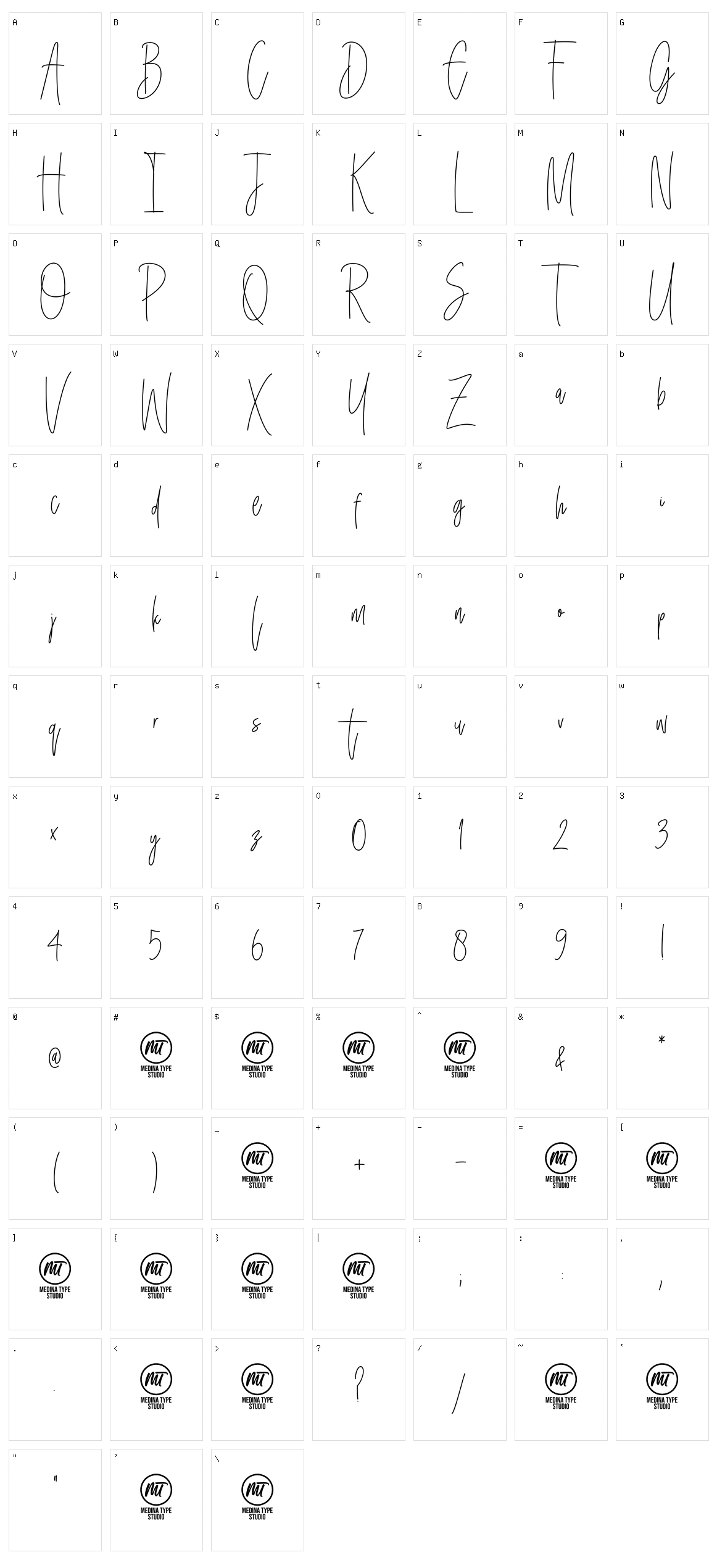 Dellicioust Character Set