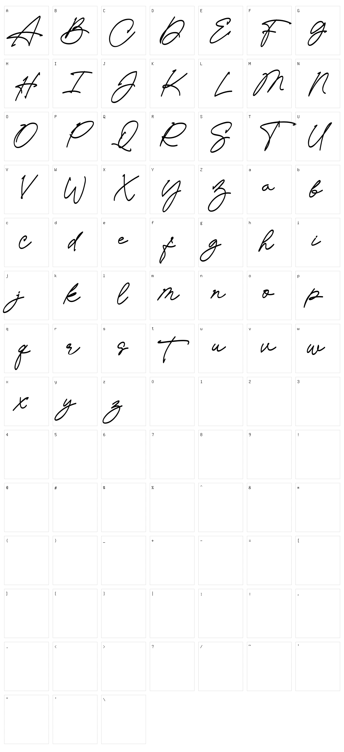Dellima Character Set