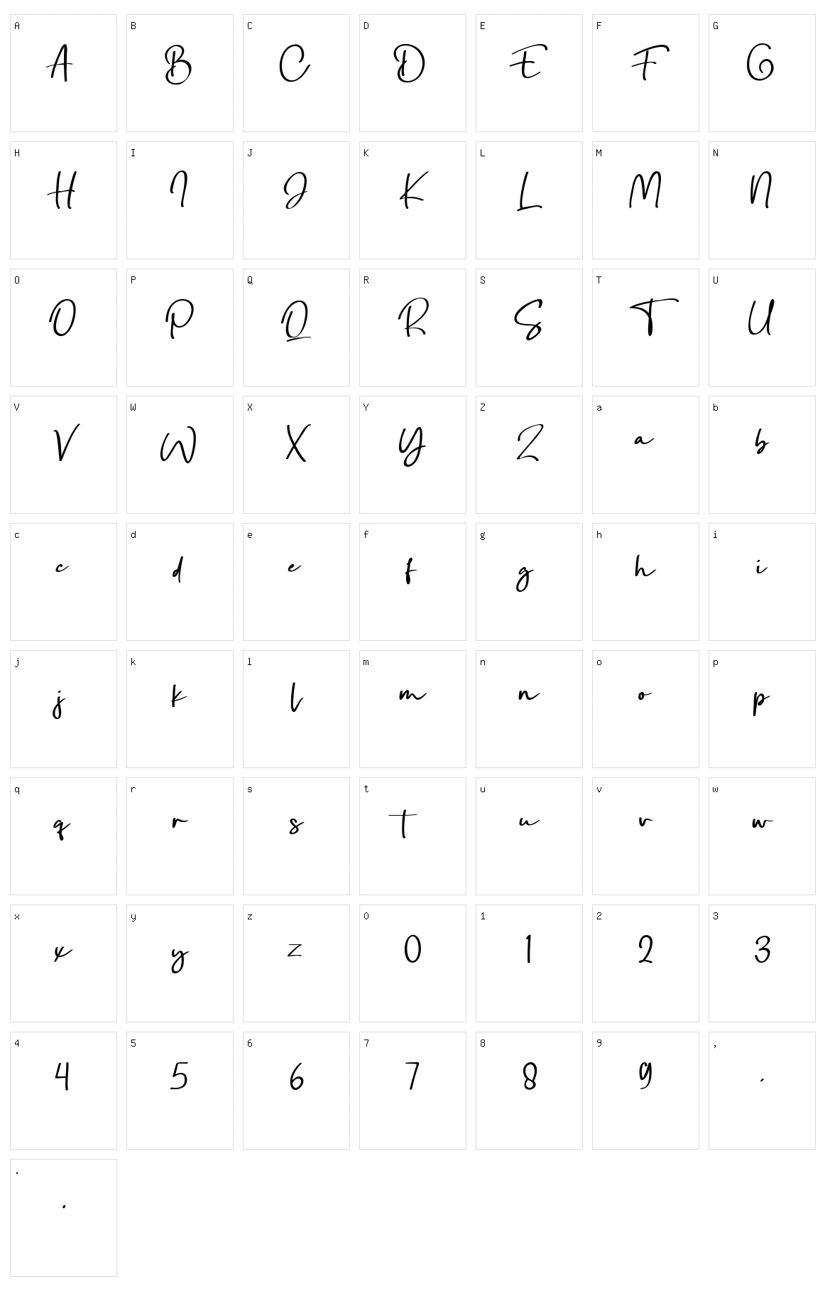 Dellimun Character Set