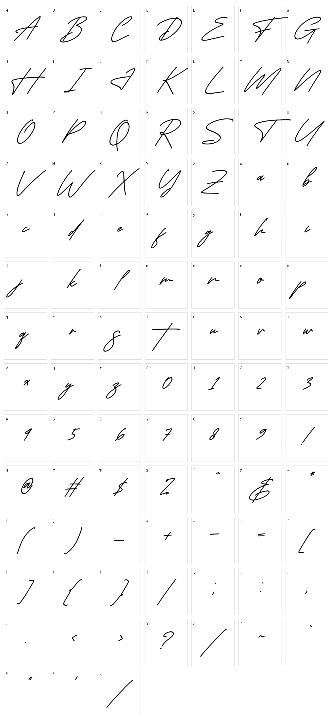 Delmonteria Fidmonte Character Set