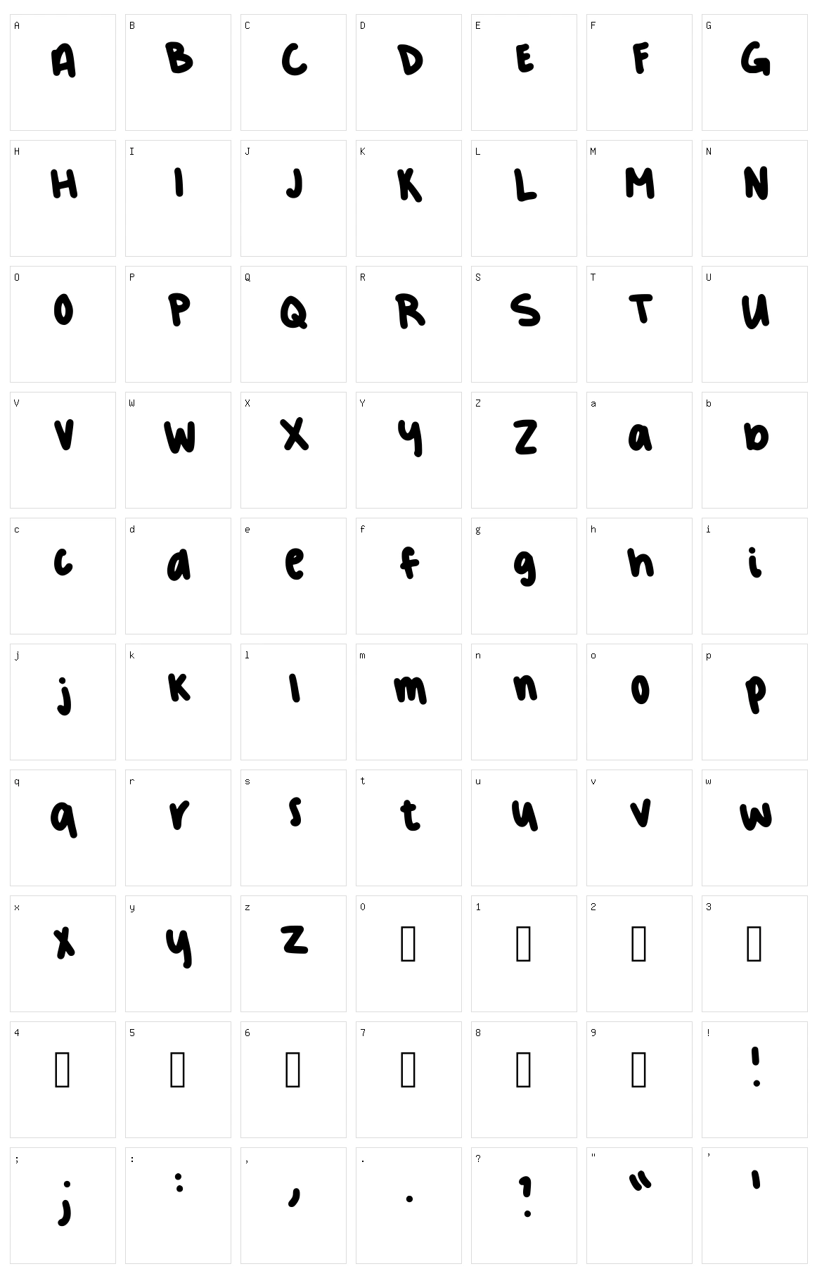 Dels First Character Set