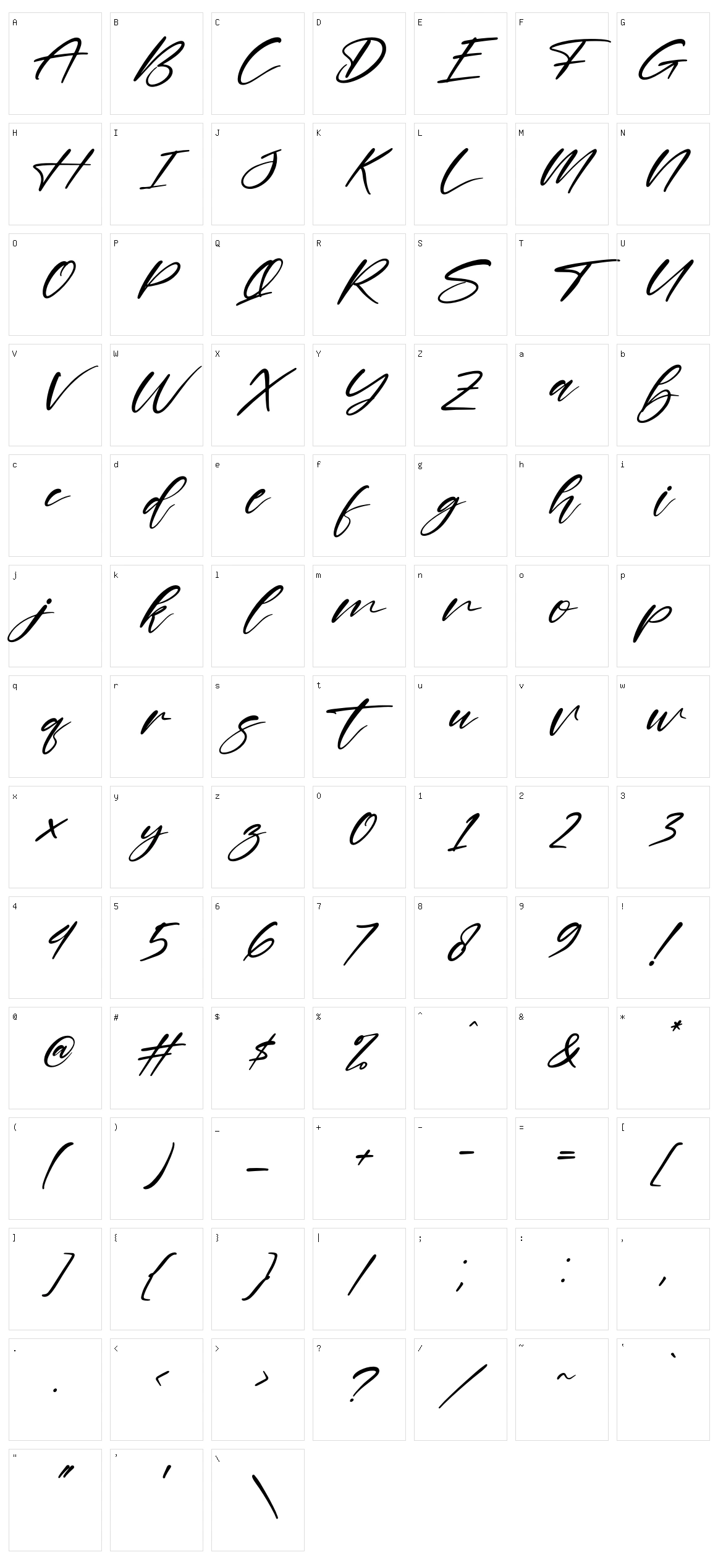 Delynta Character Set