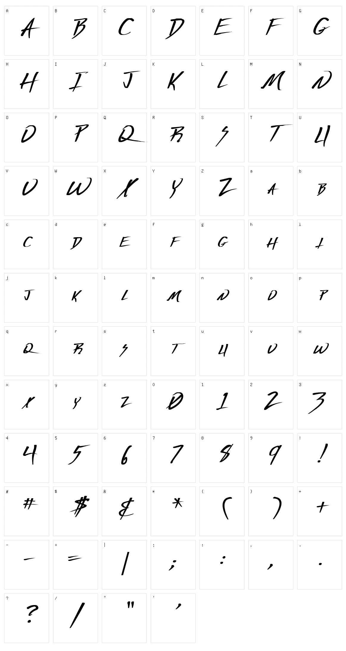Deranged Character Set