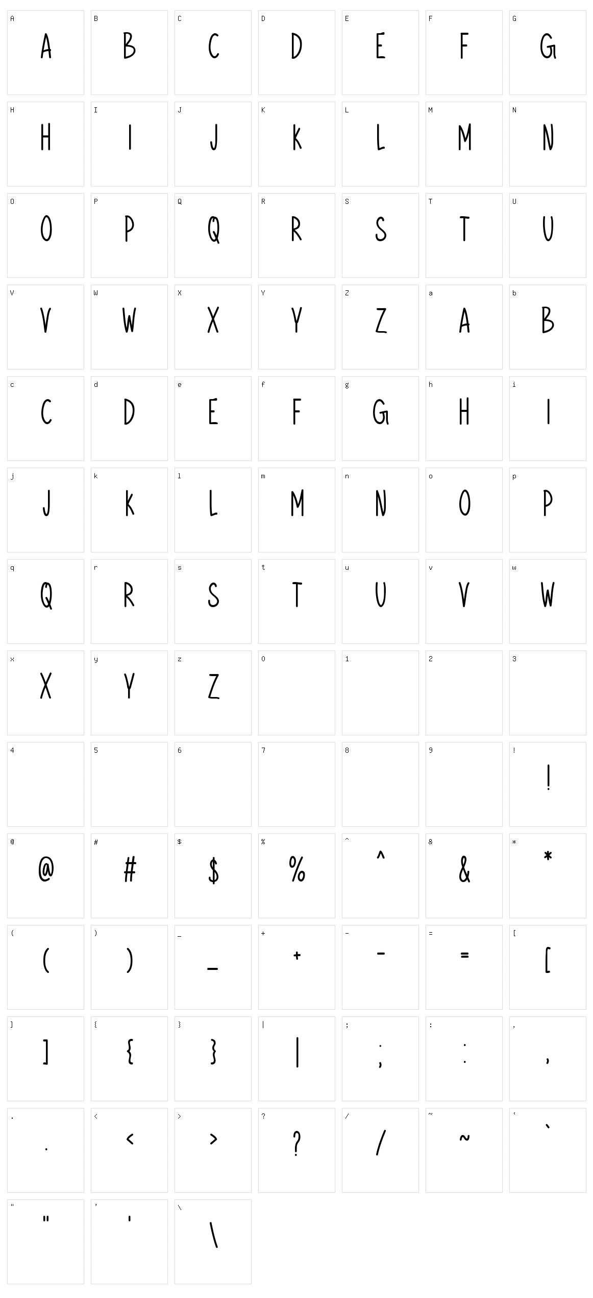 Derivation Character Set