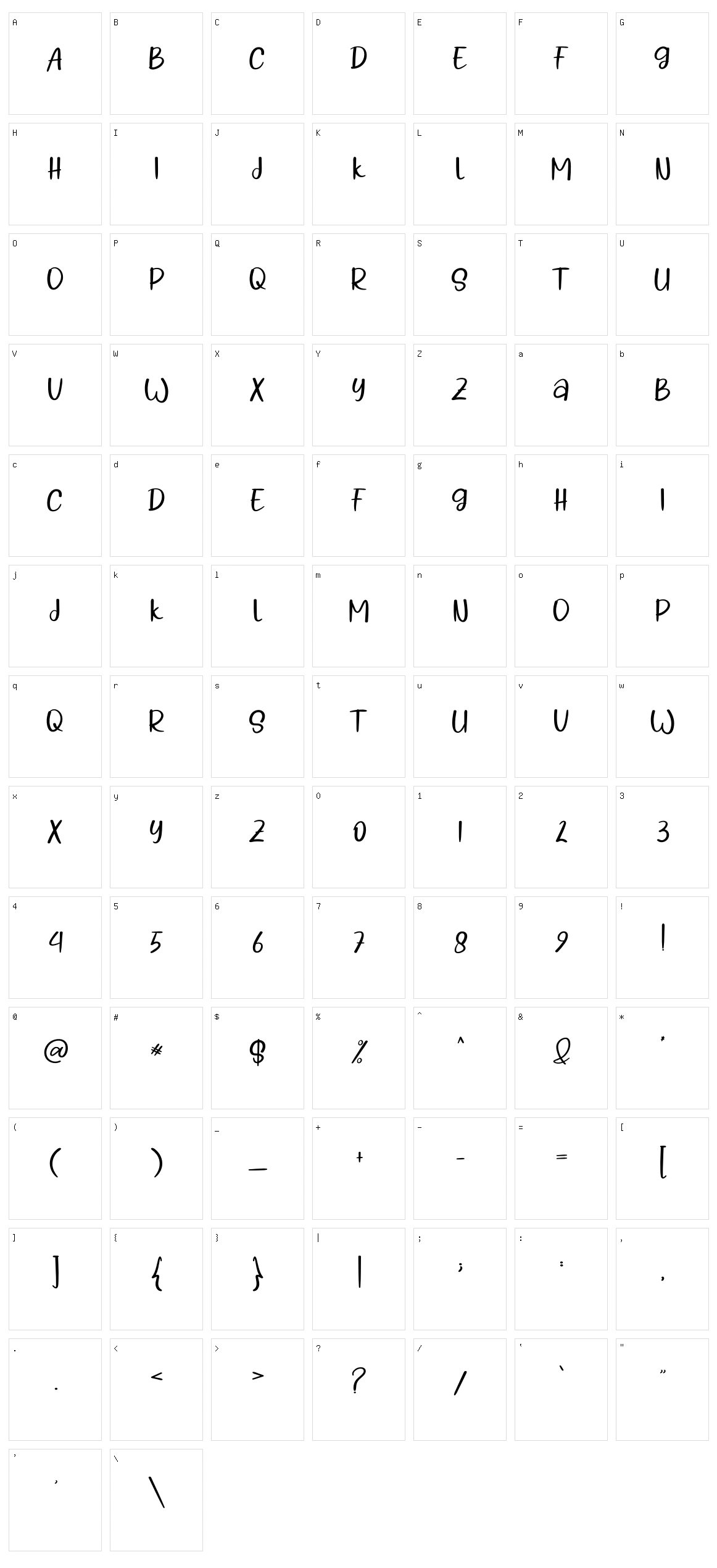 Desember Character Set