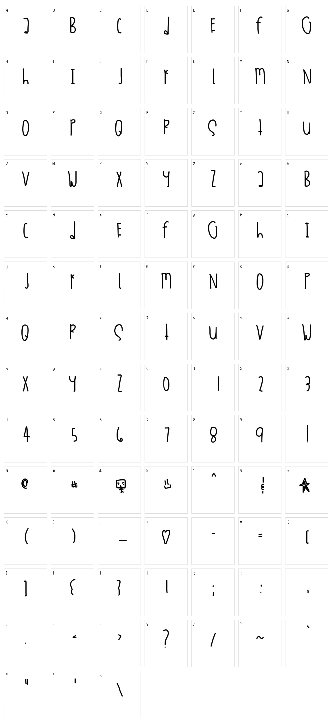 Dessushi Character Set