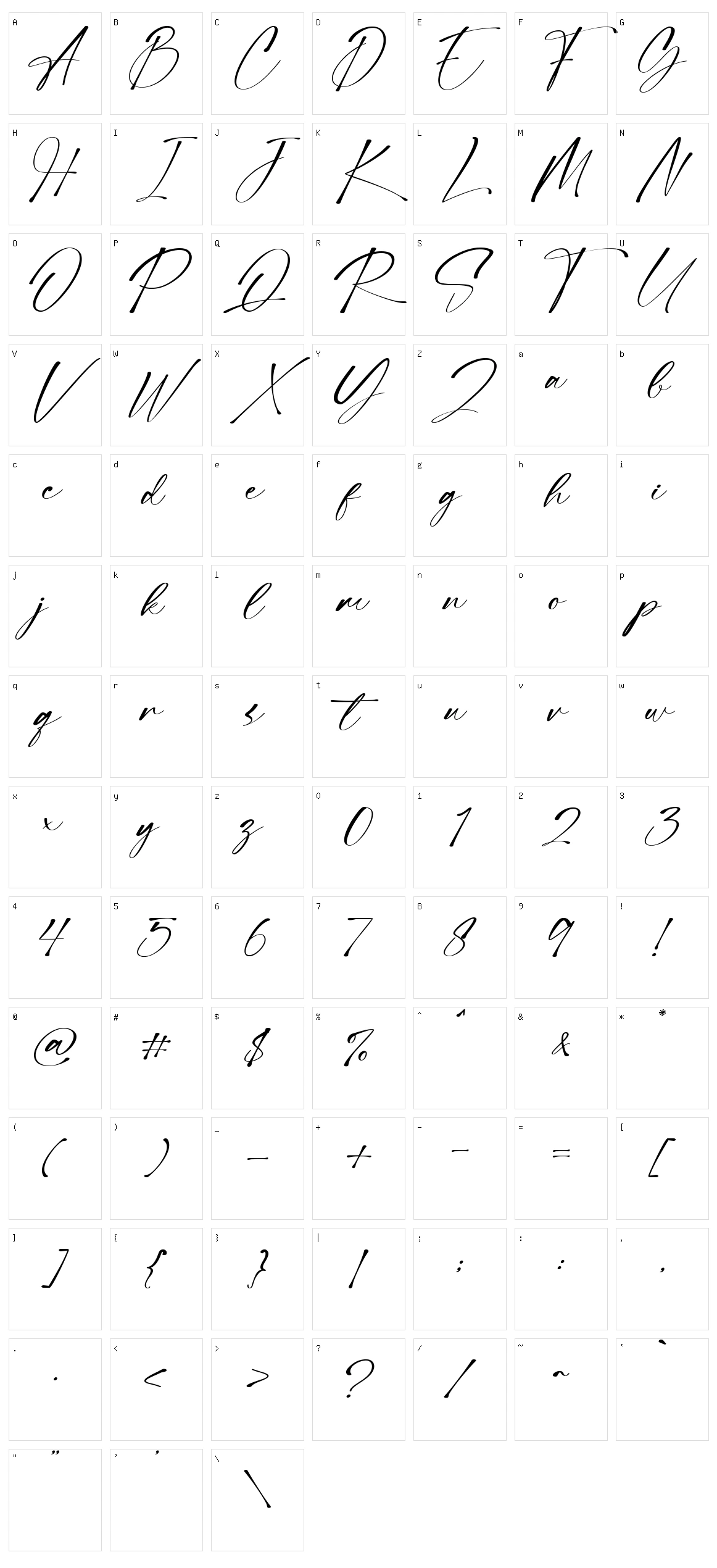Destiny Signature Character Set