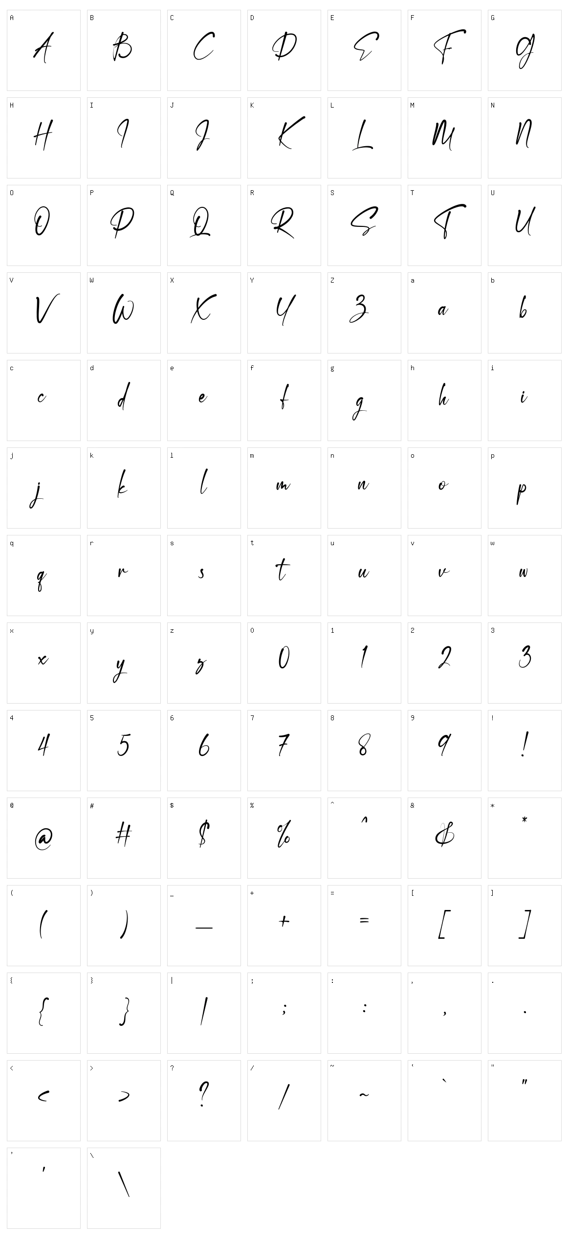 Destoria Character Set