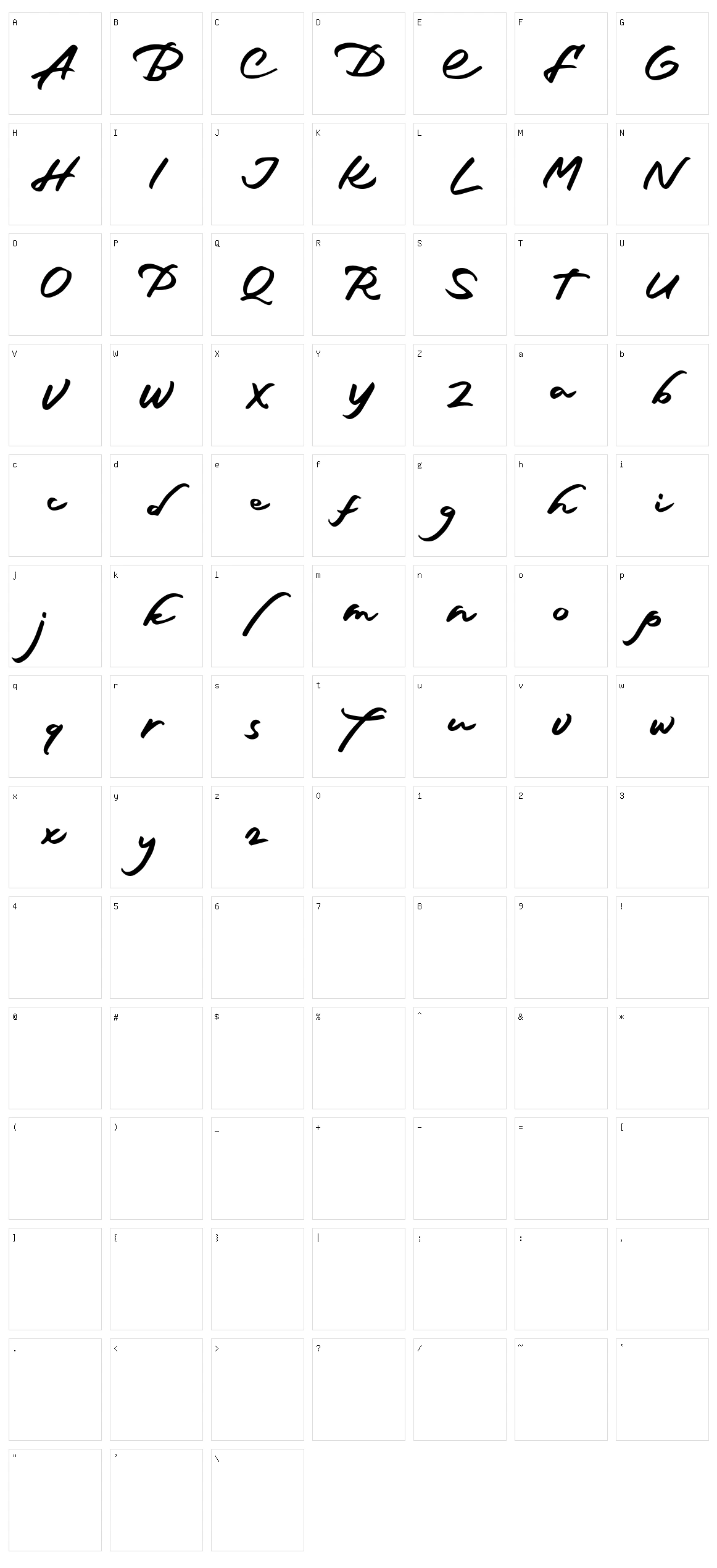 Dethars Character Set