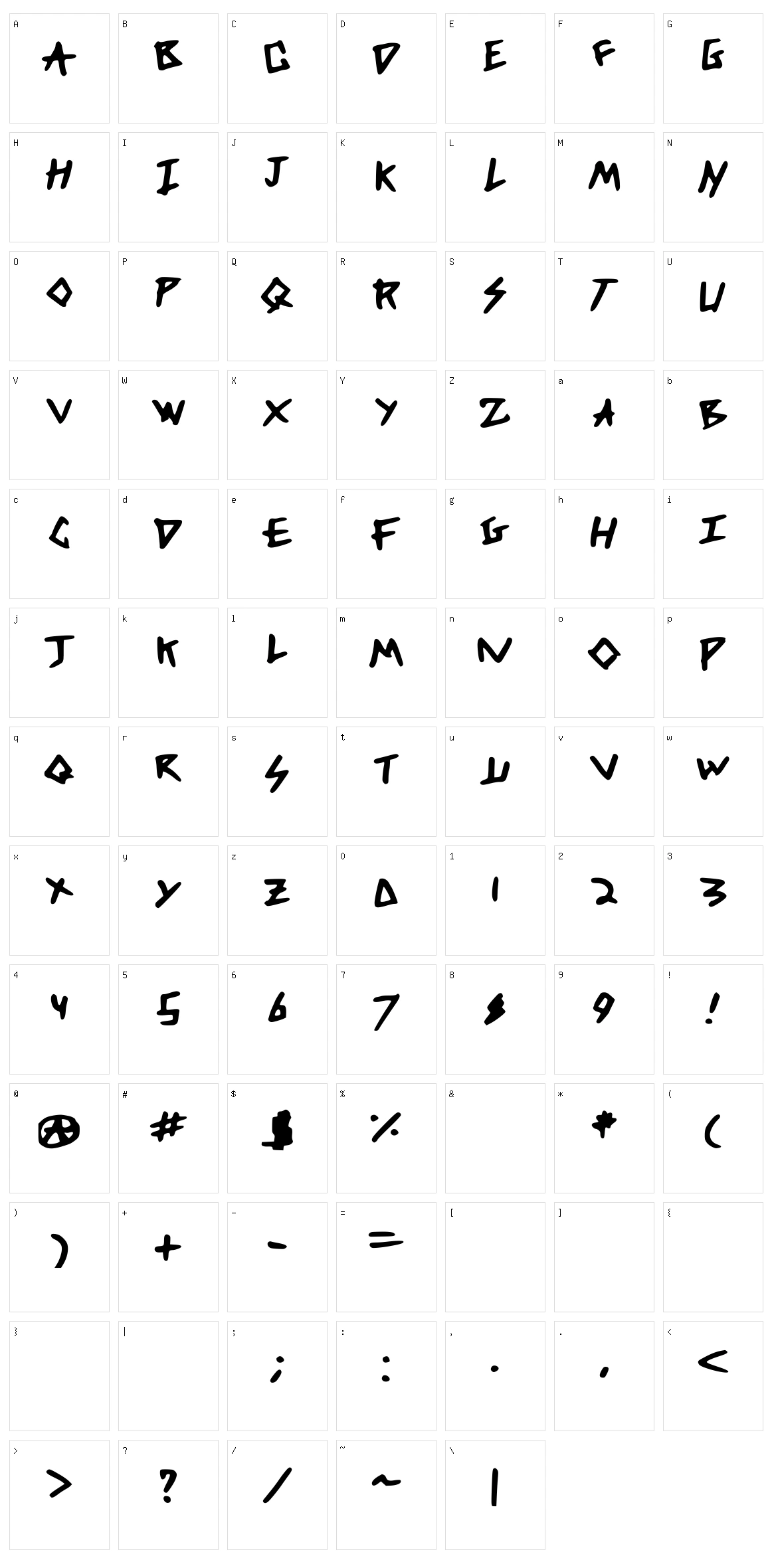 DFM Character Set
