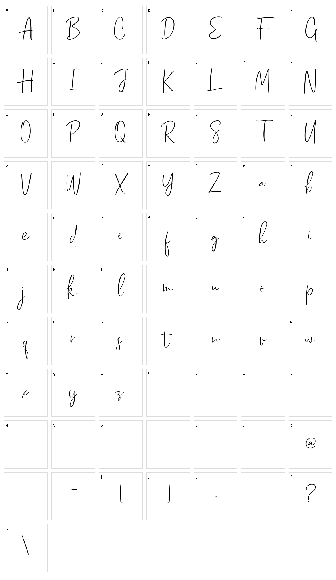 Dhanikans Signature Character Set