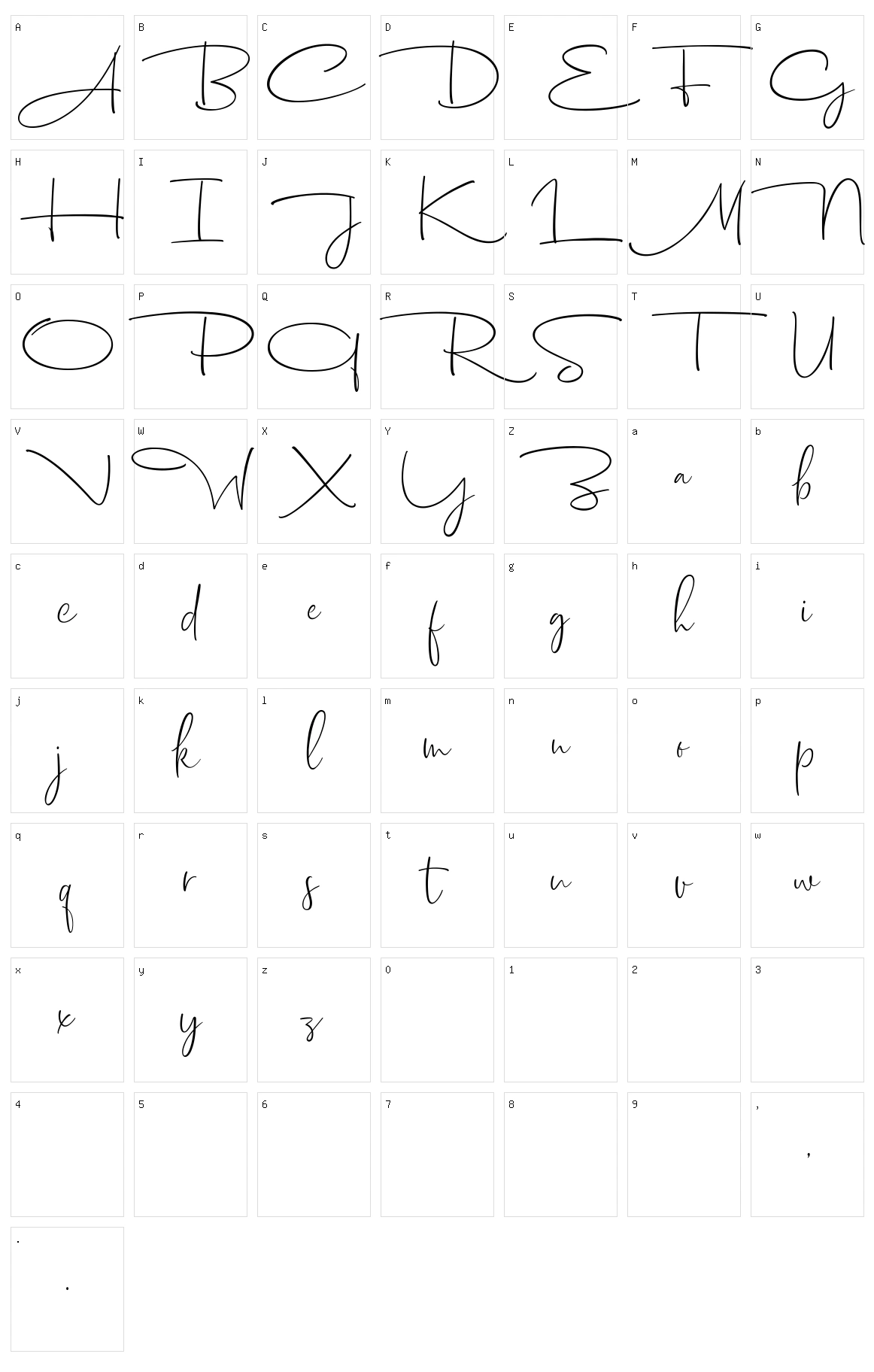 Dhanikans Signature 2 Character Set