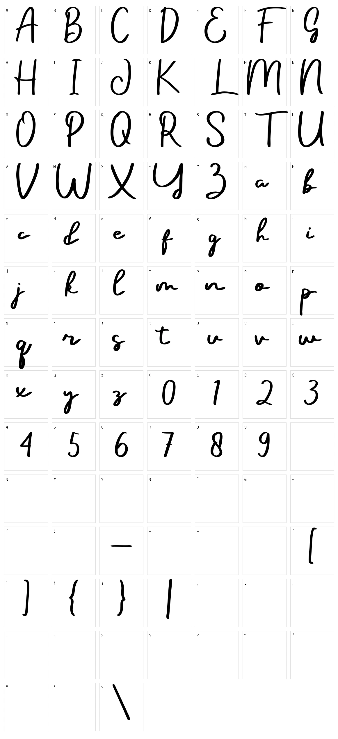 Dhecalovia Character Set