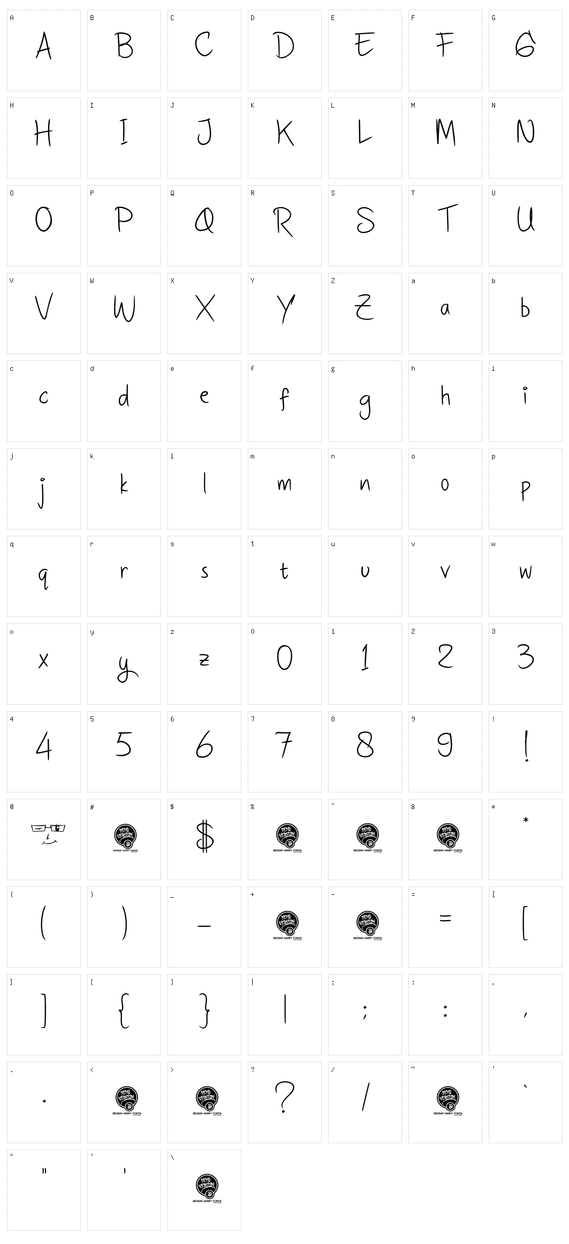 DHF Quinta's Diary Character Set