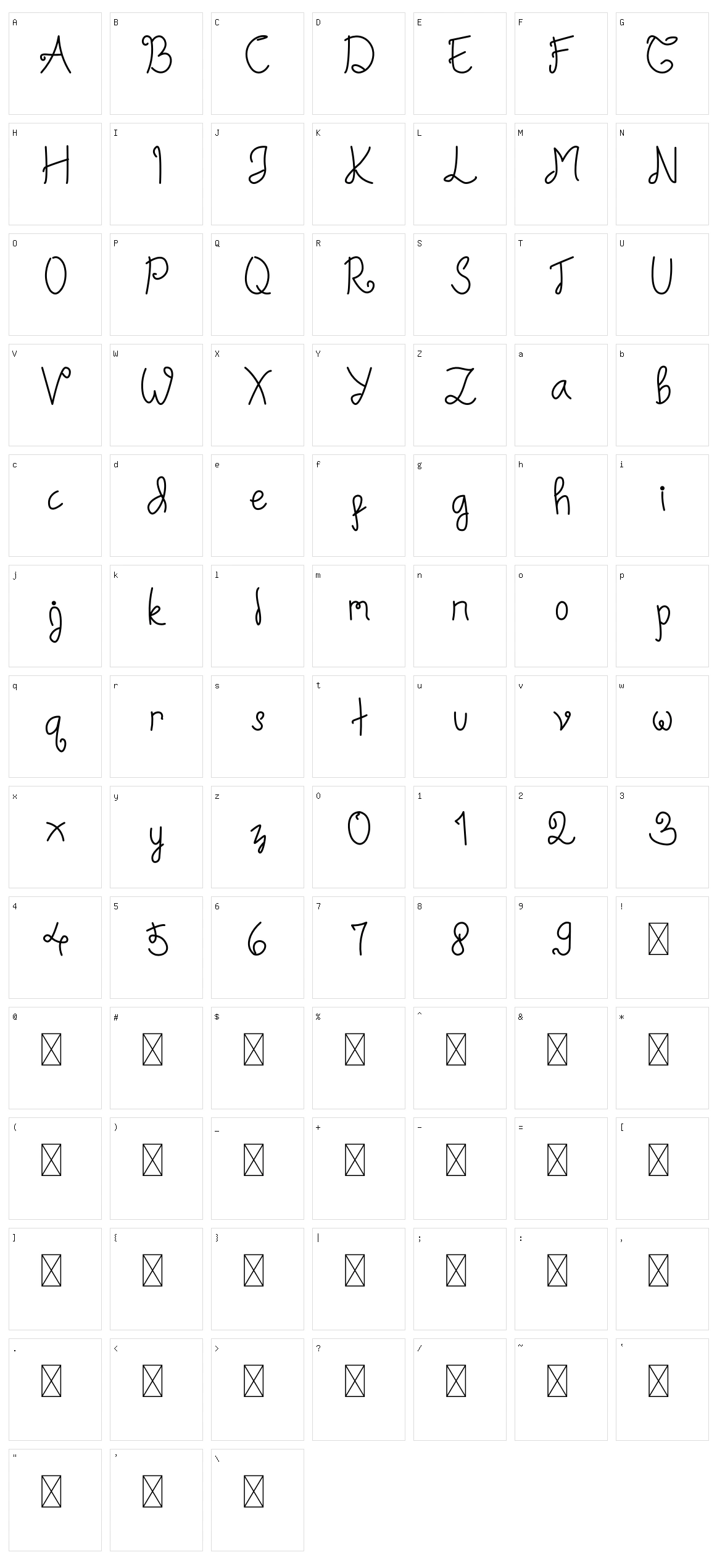 Diableg Character Set
