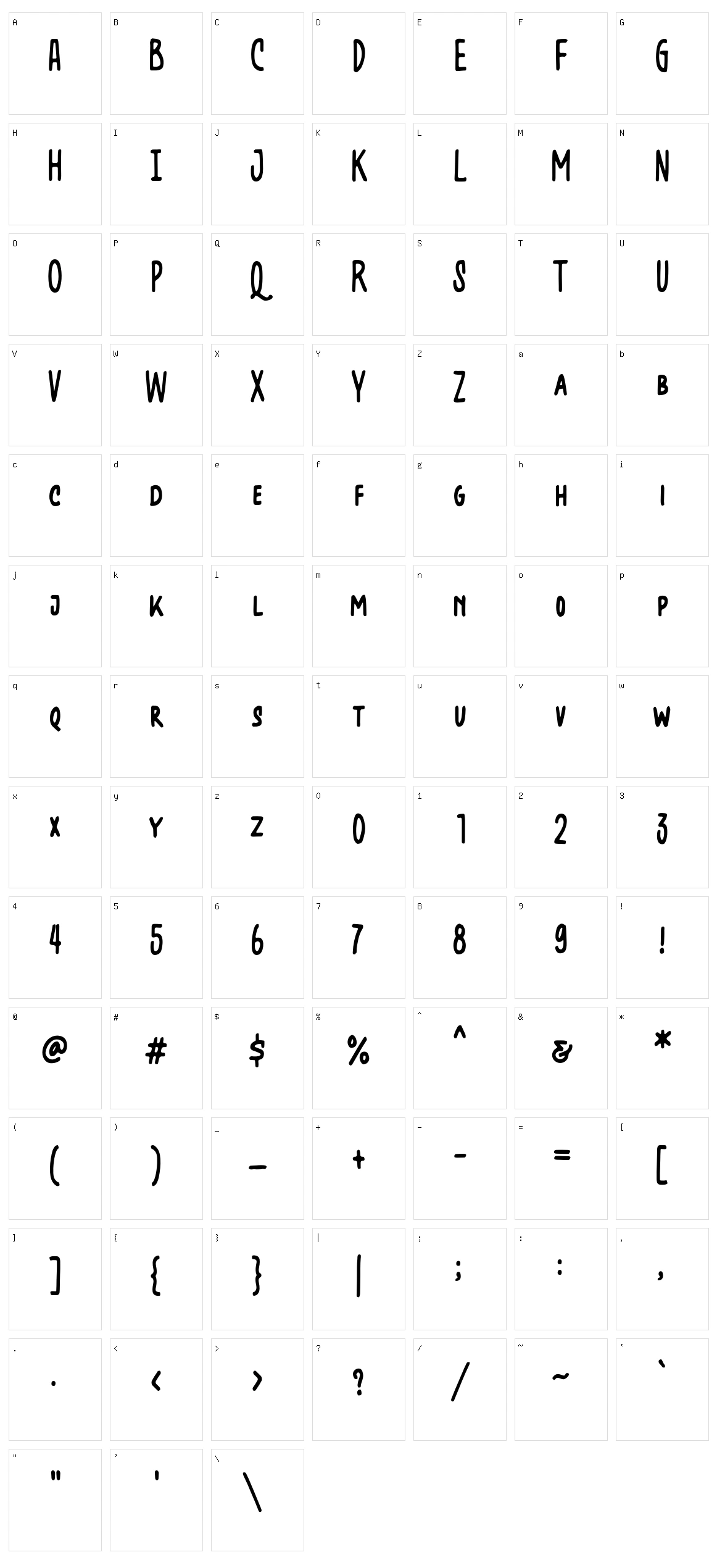 Diagakure Character Set
