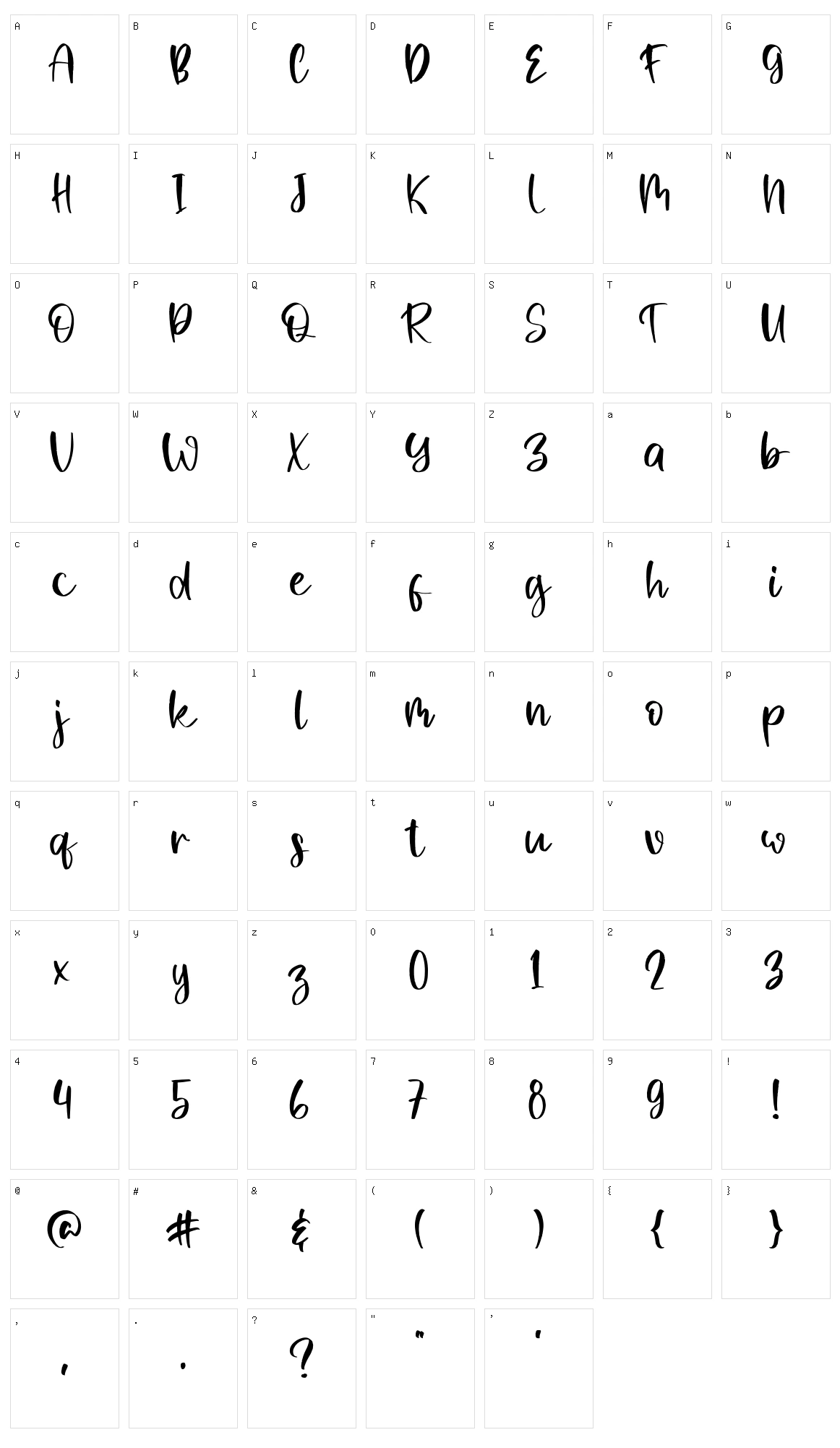 Diamonds Character Set