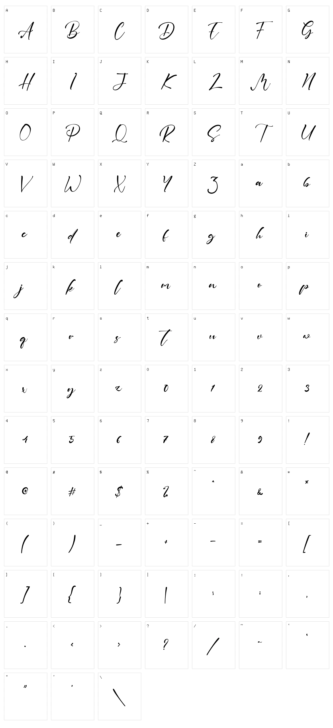 Diane Evans Character Set