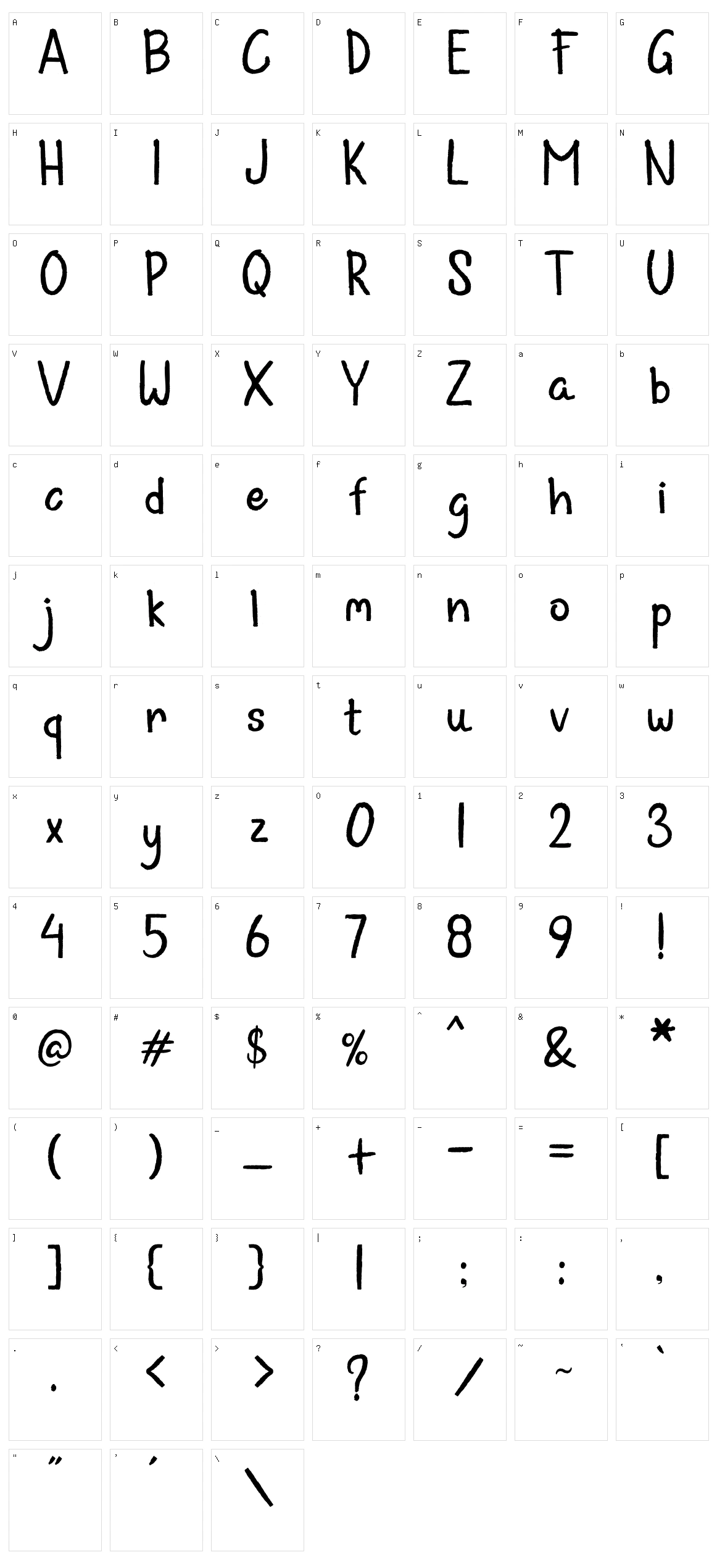 Diary Dare Character Set