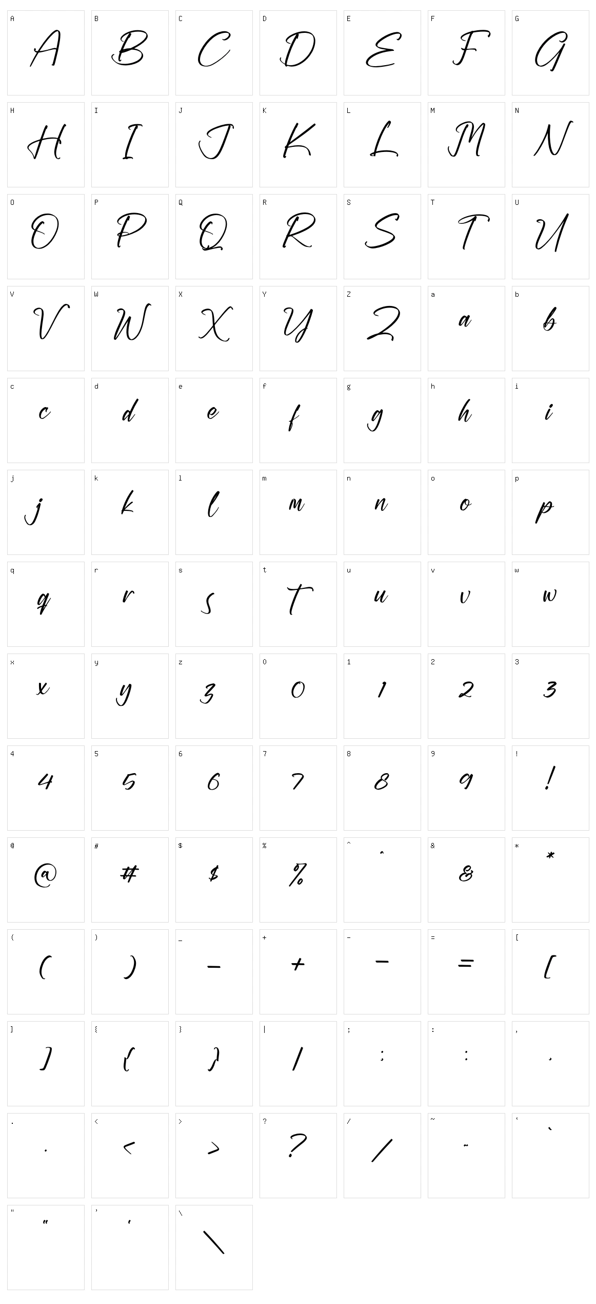 Dickerson Gatory Character Set