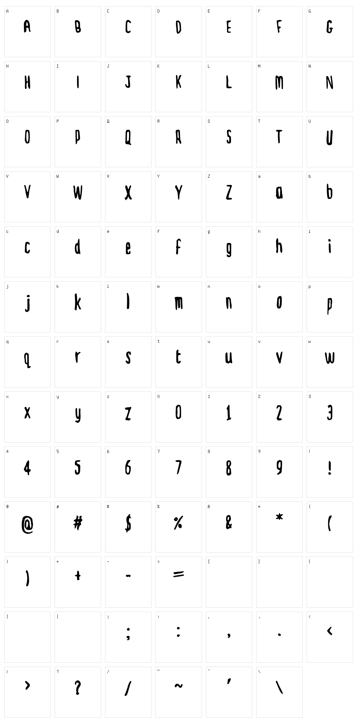 Dickie Character Set