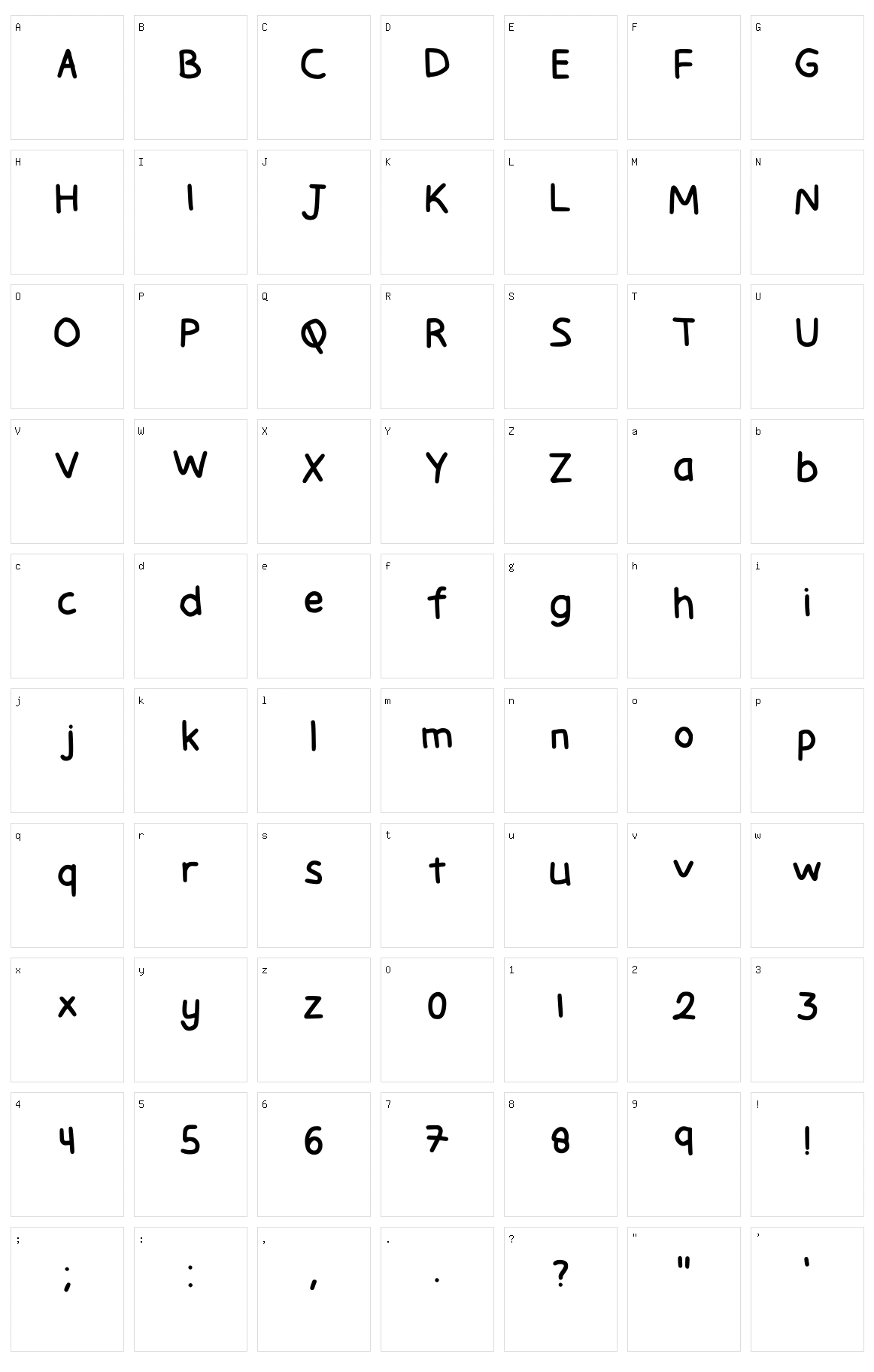 Diego Character Set
