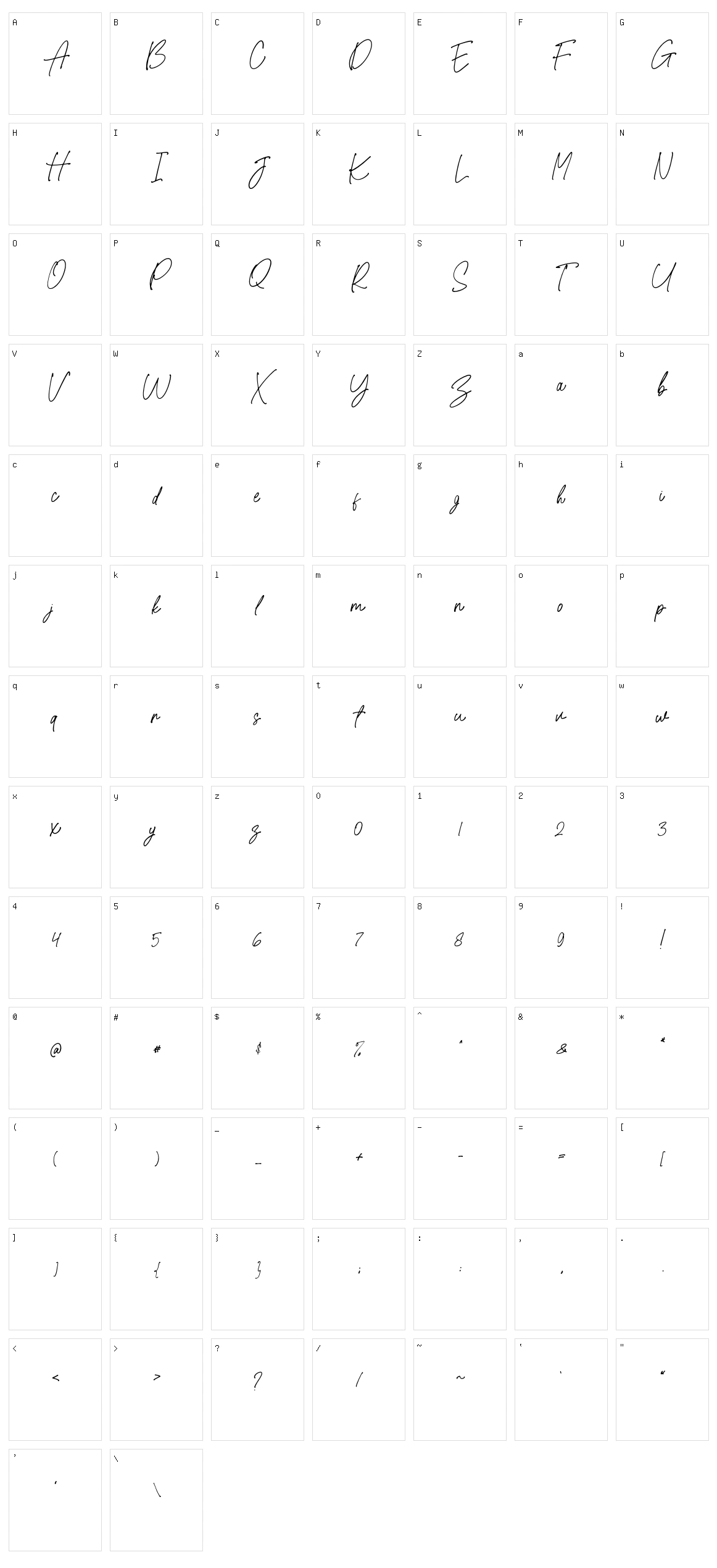 Differentiable Character Set