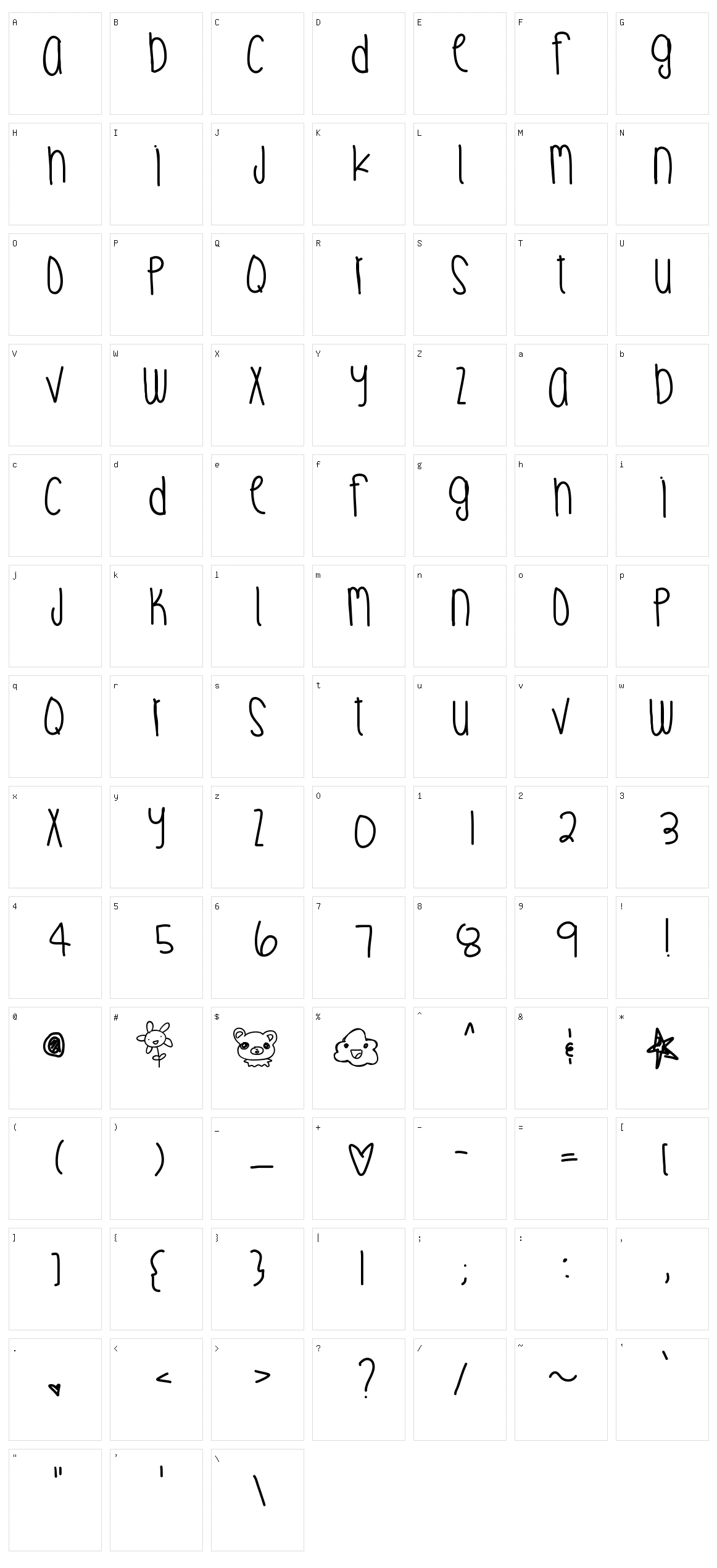 Digital Love Character Set