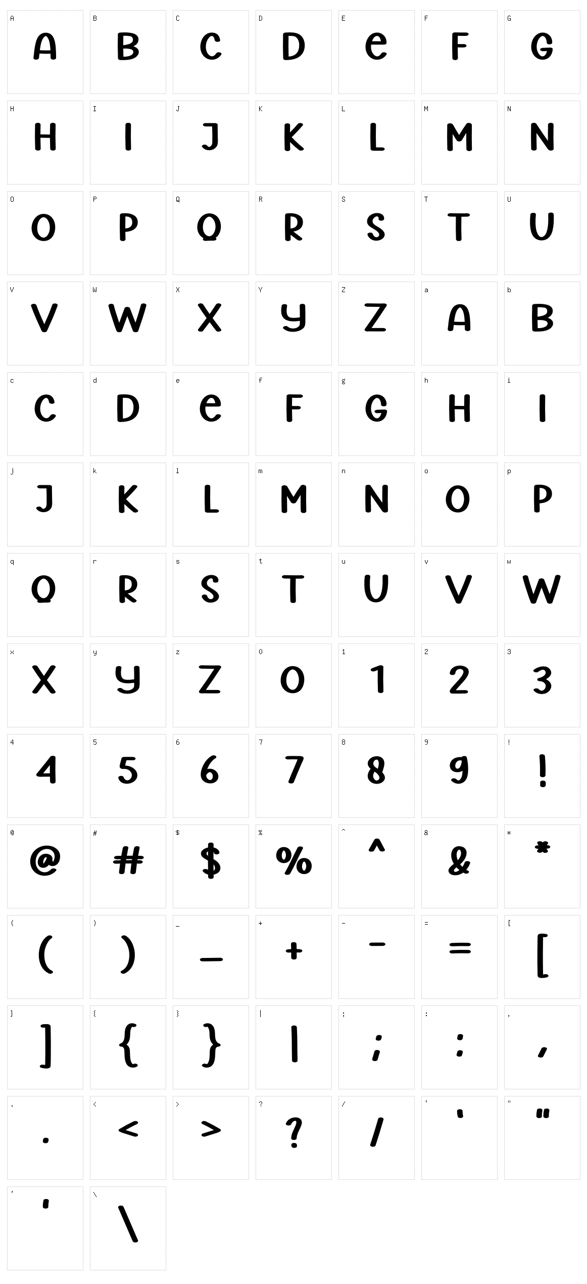 Digital Paper Character Set
