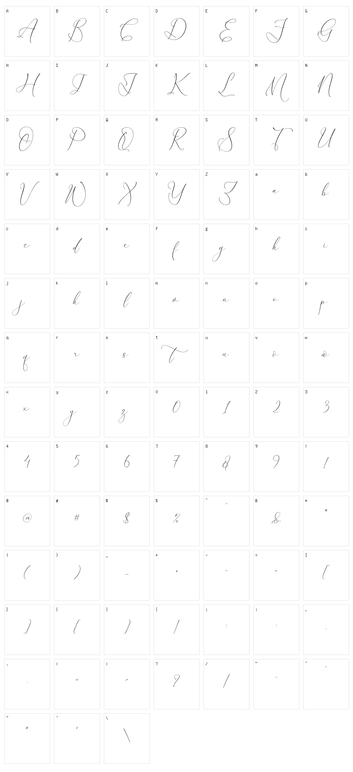 Dihatimela Adamelri Character Set