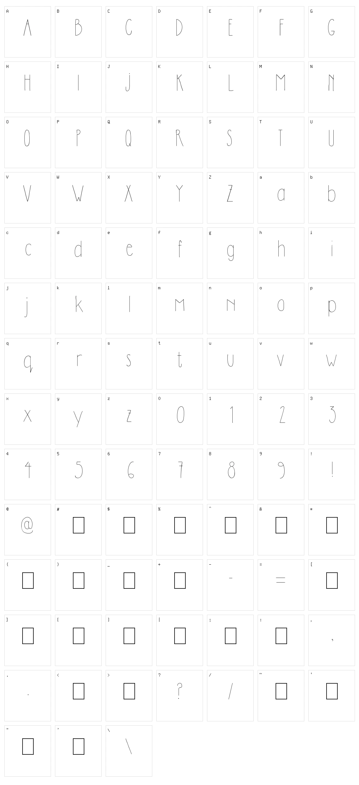 Dilem Handwritten Character Set