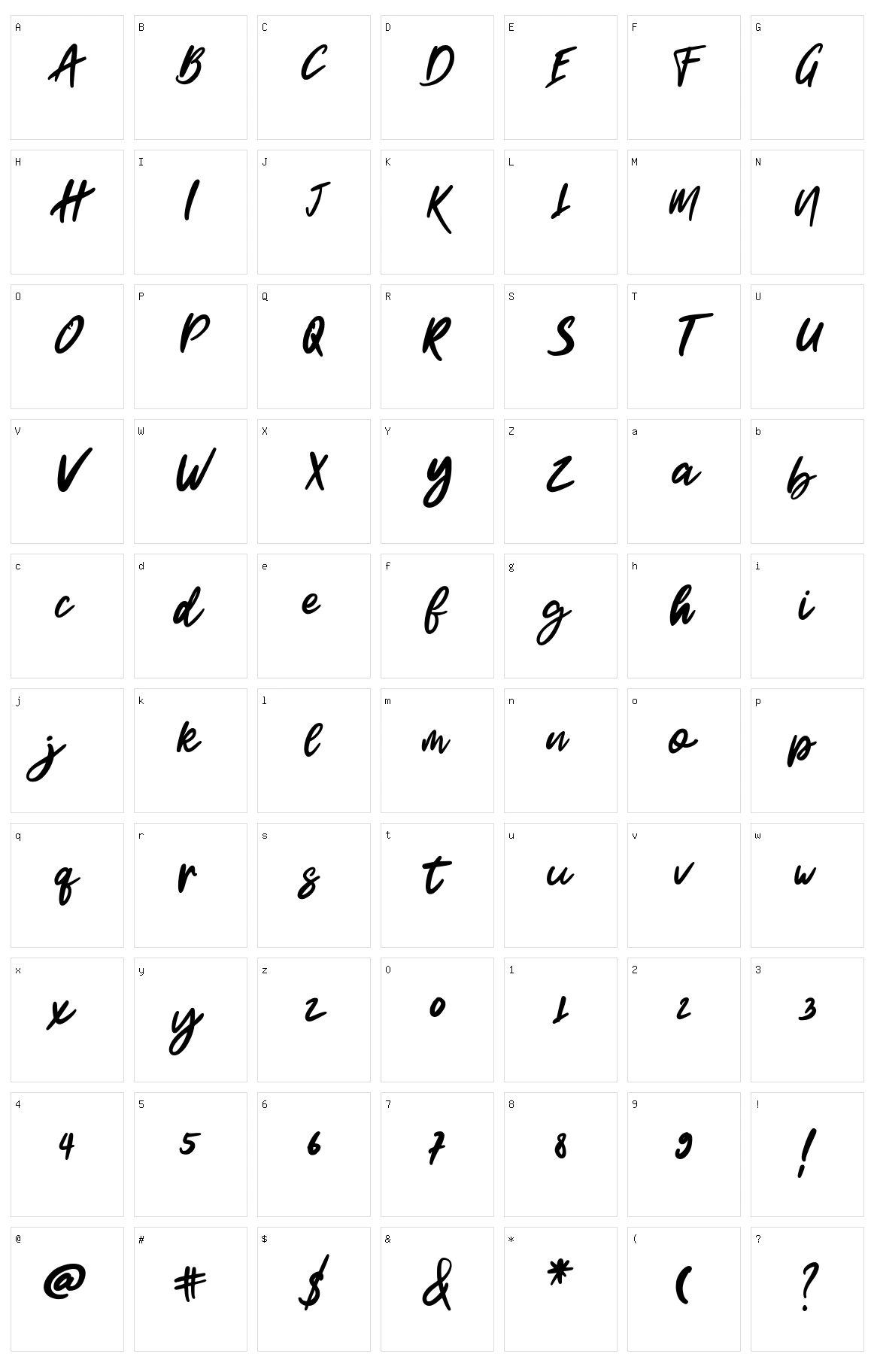 Diligent Character Set