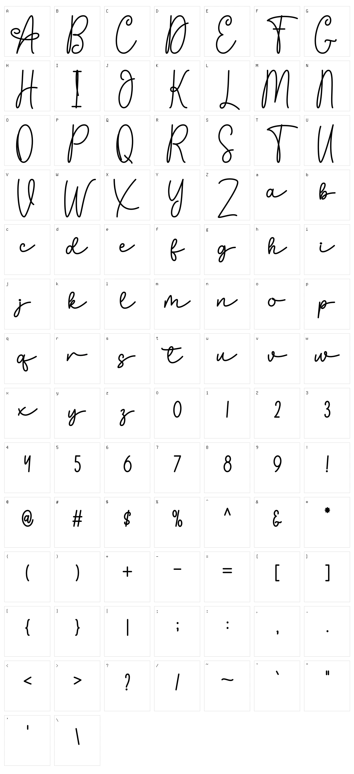 Dimaya Character Set