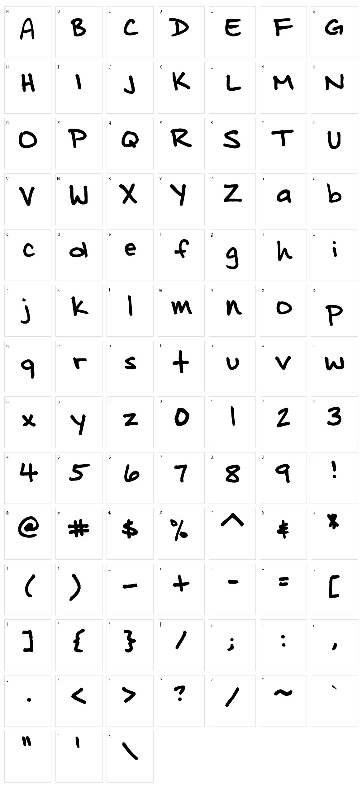 Distinctly Dan Character Set