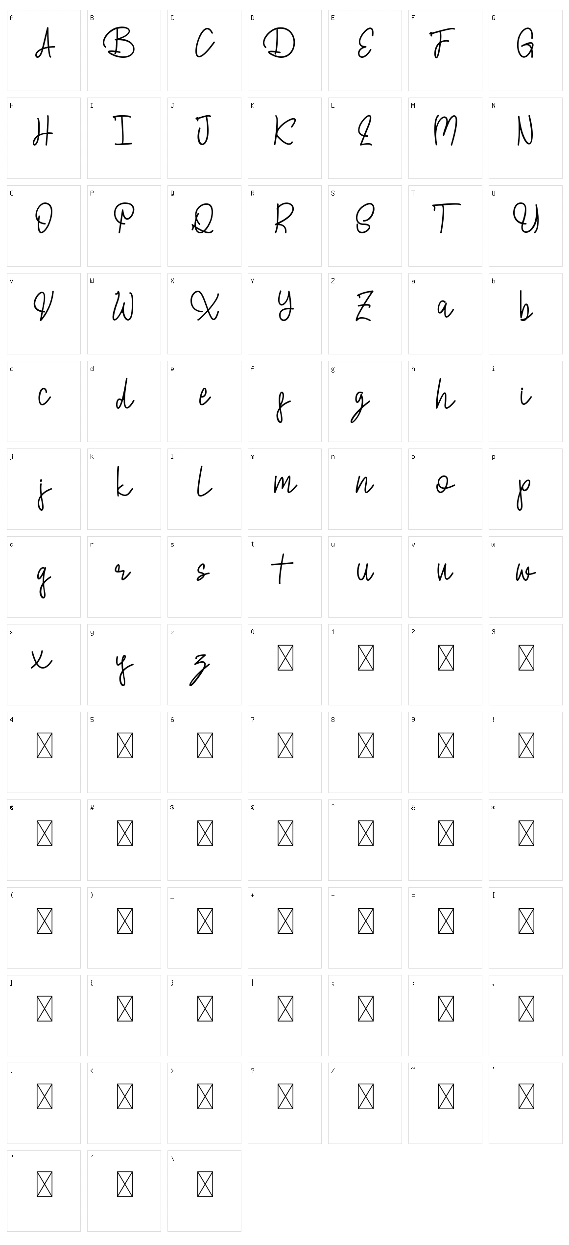 Ditho Character Set
