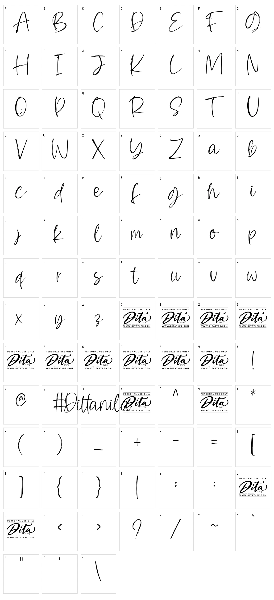 Dittanila Character Set