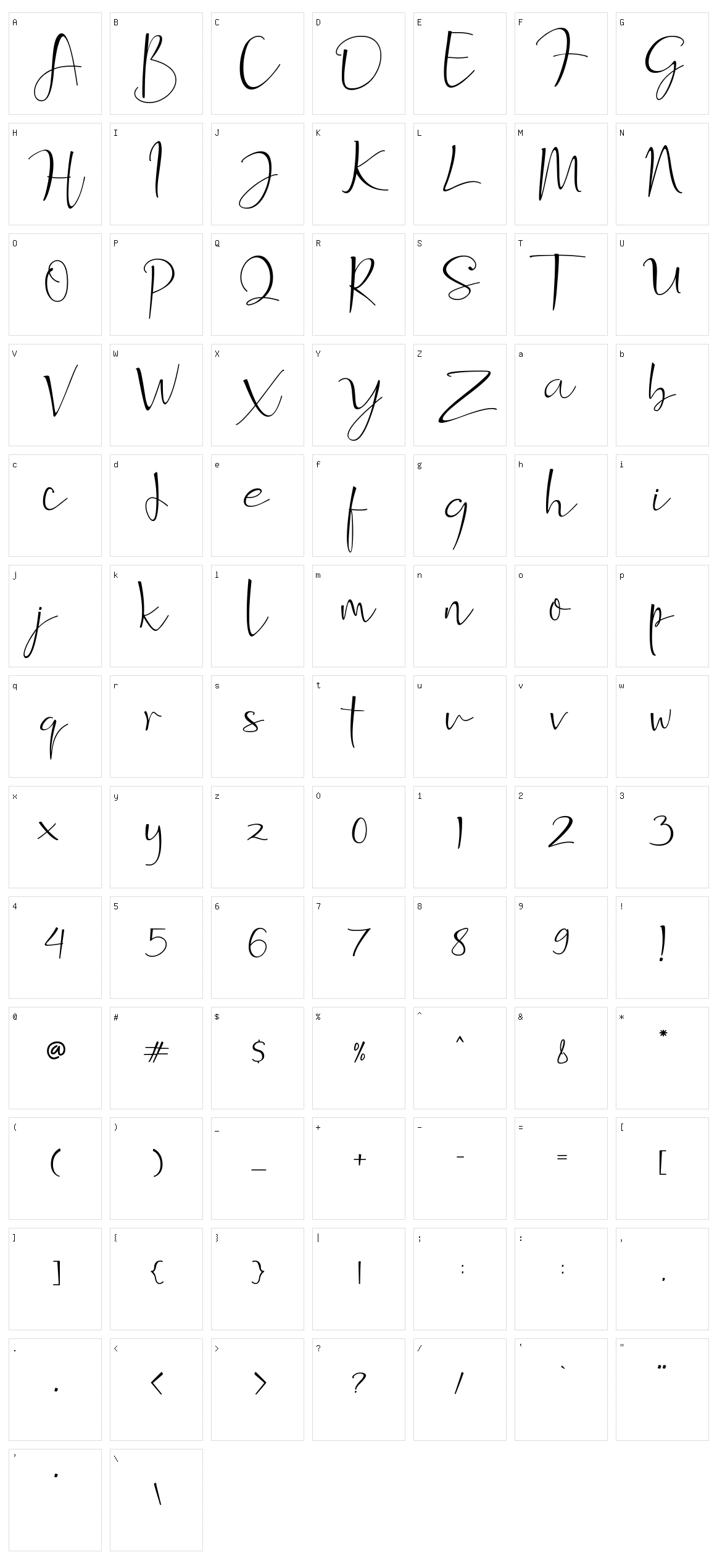 Dittoons Character Set