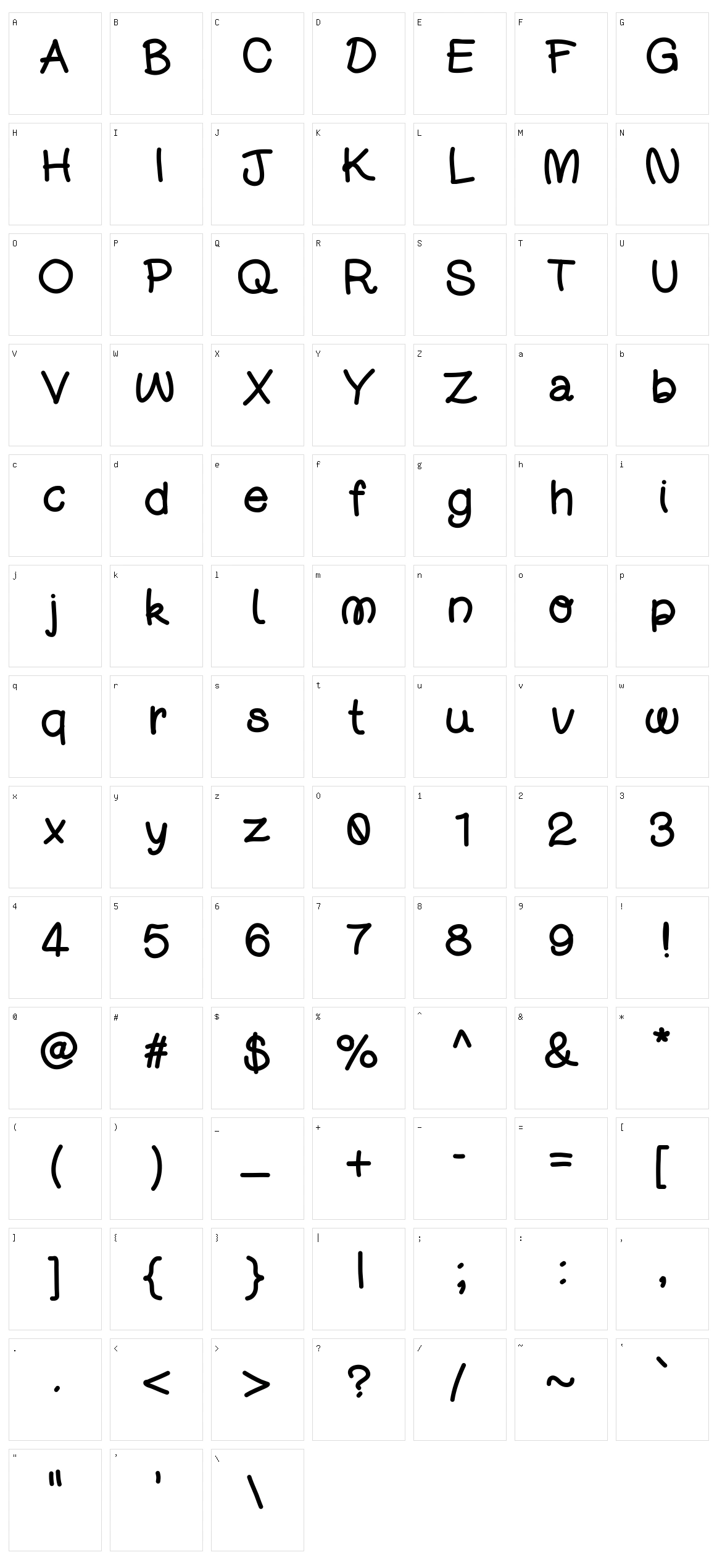 Djuice Writing Character Set