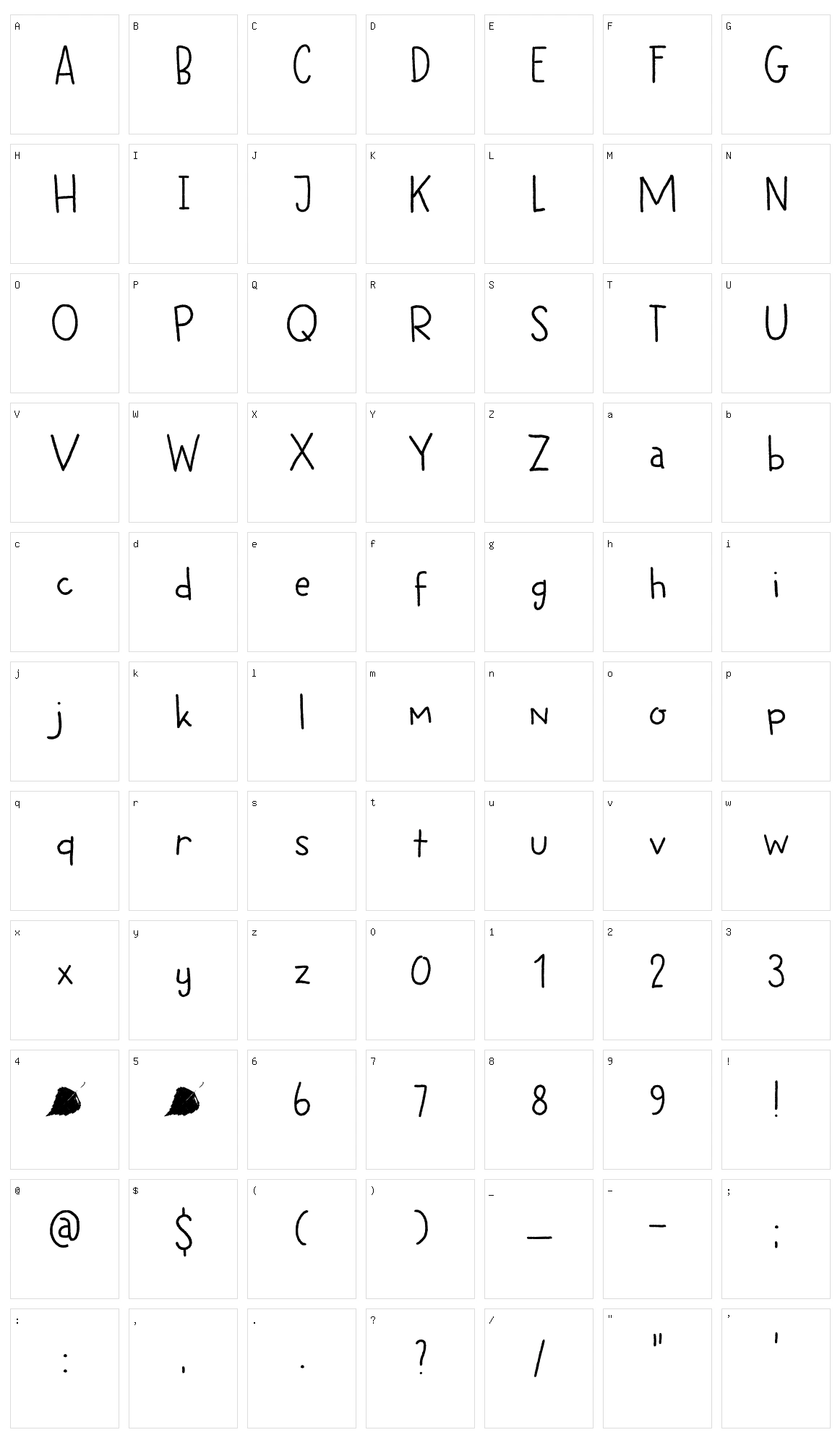 DK Betula Character Set