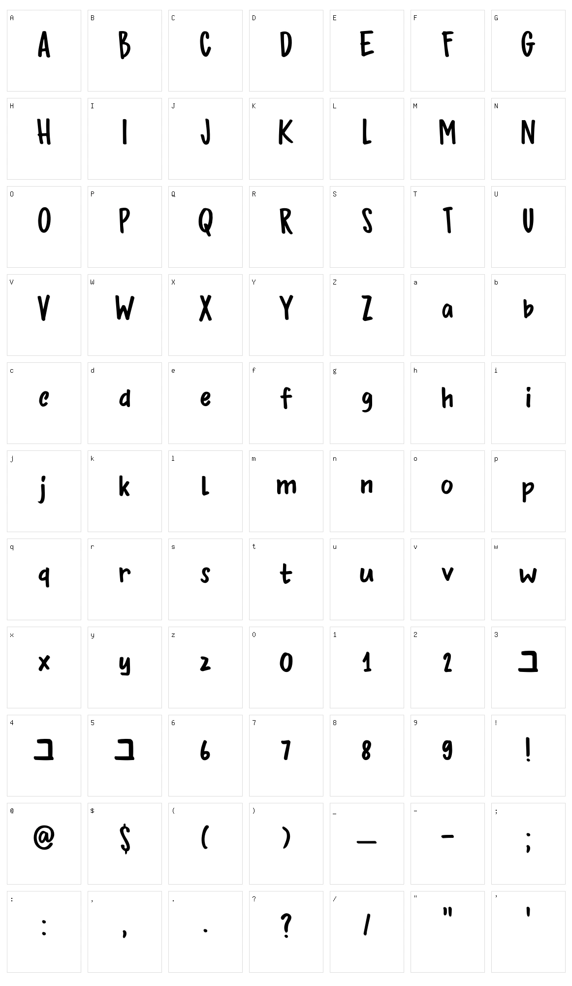 DK Bupkis Character Set