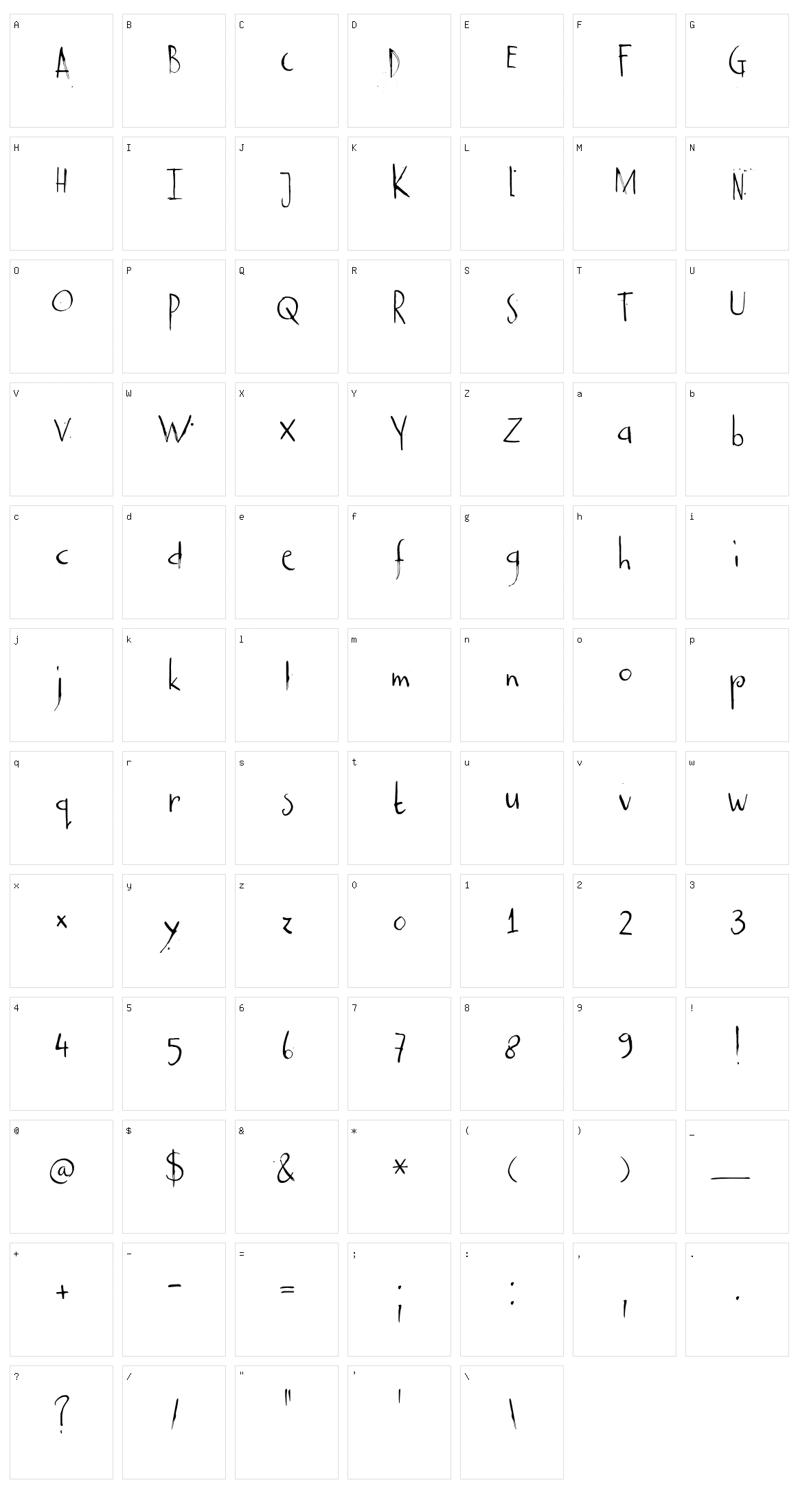 DK Castanea Character Set