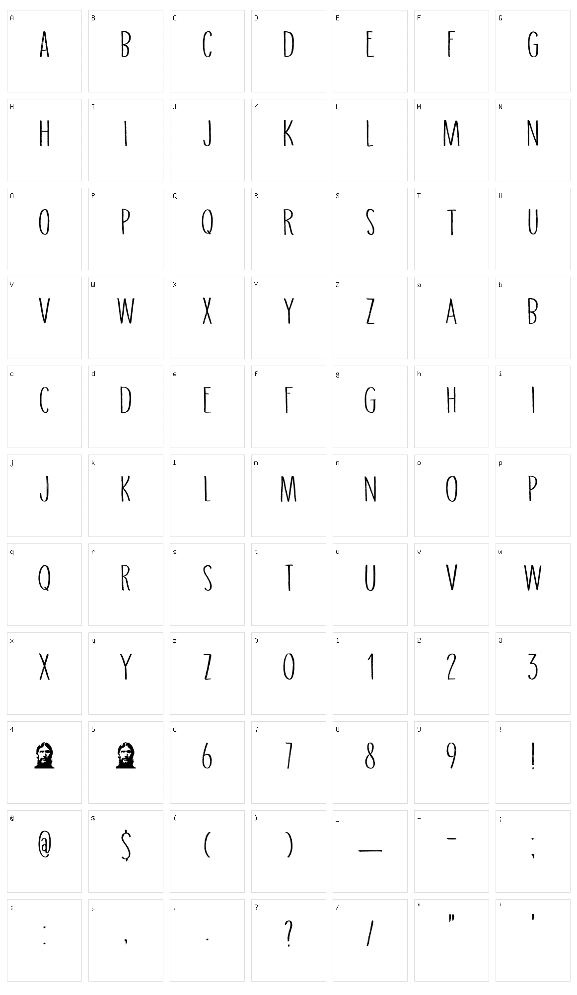 DK Grigory Character Set