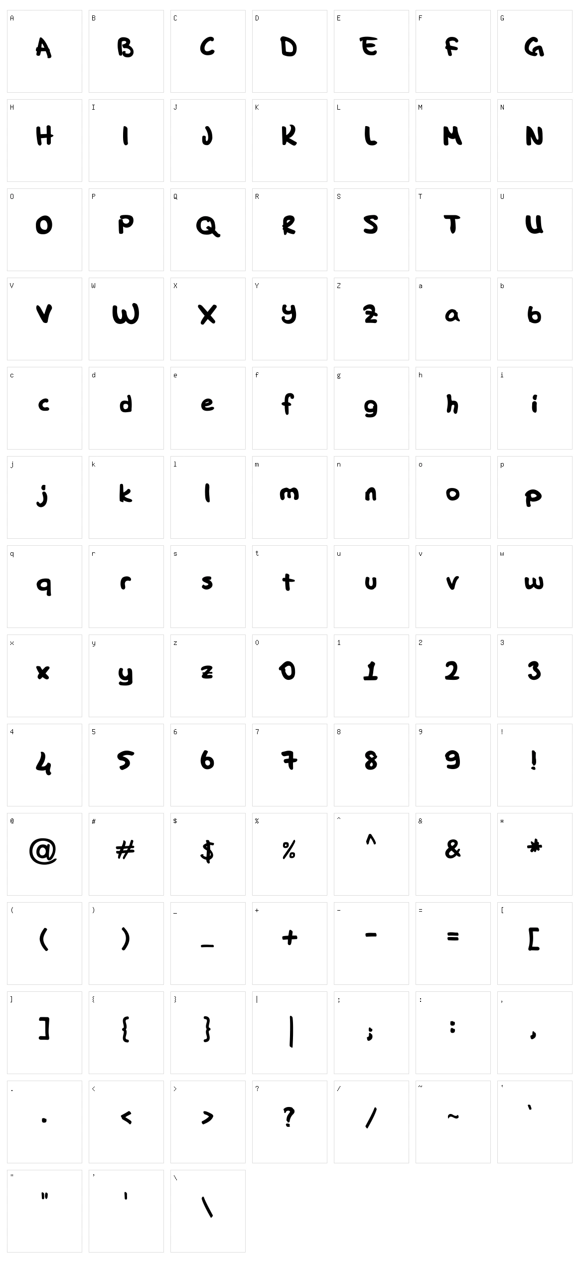 DK Hand Character Set