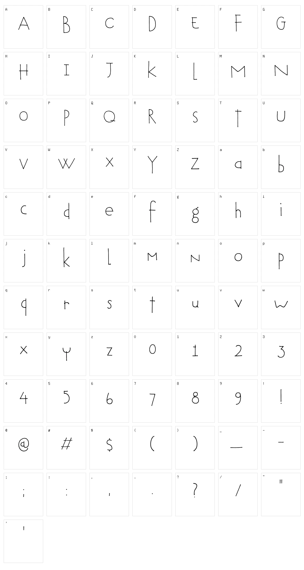 DK Tobu Character Set