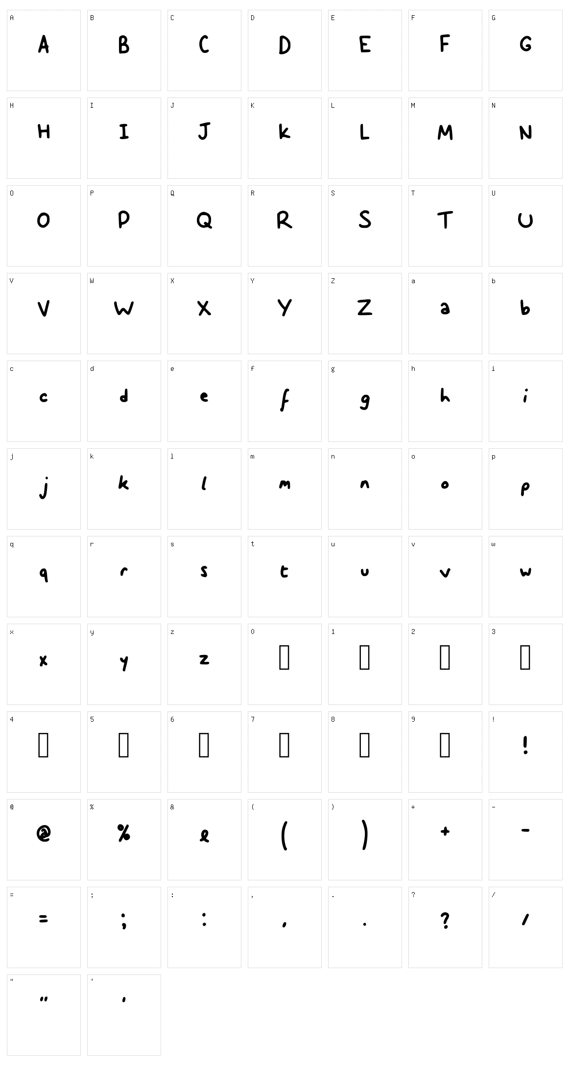 Dobson Character Set