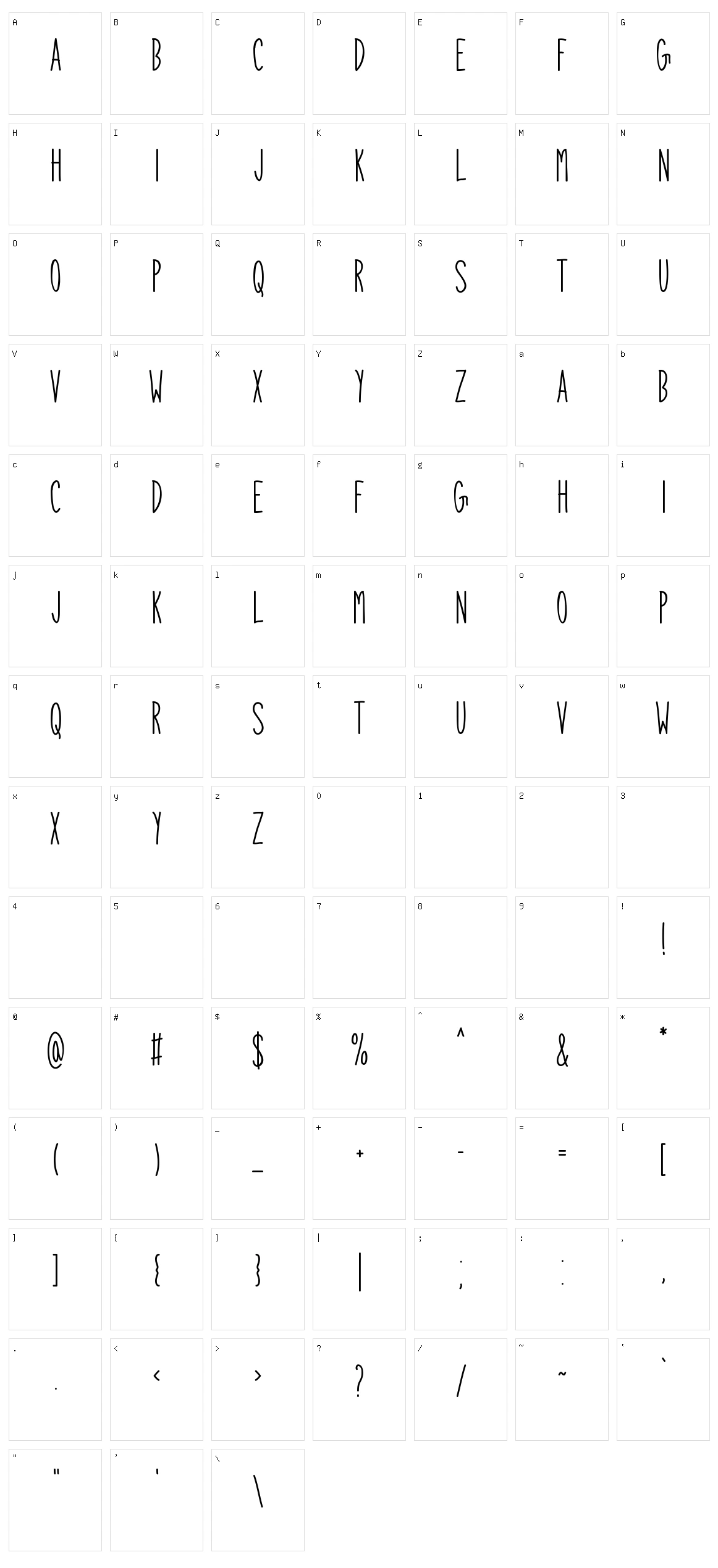 Dokrak Character Set