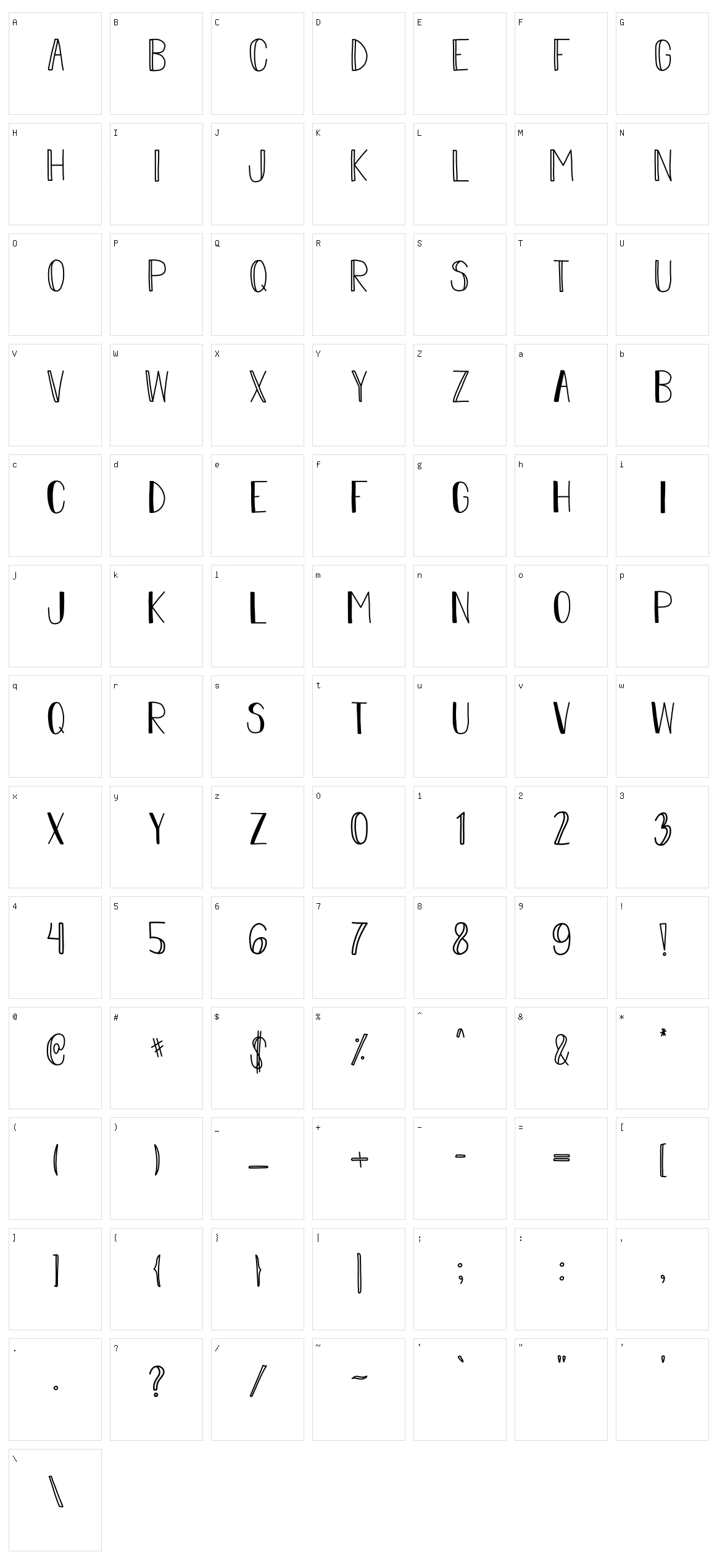 Dominique Character Set