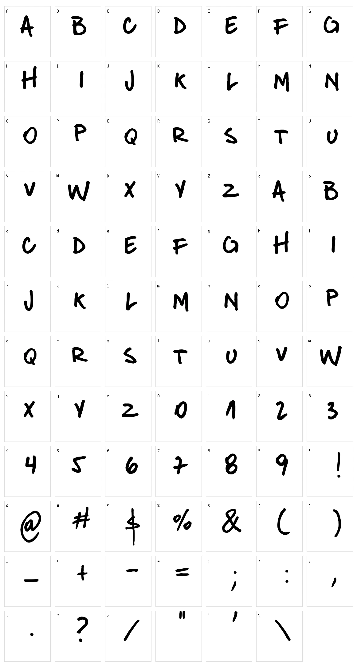 Donanfer Character Set