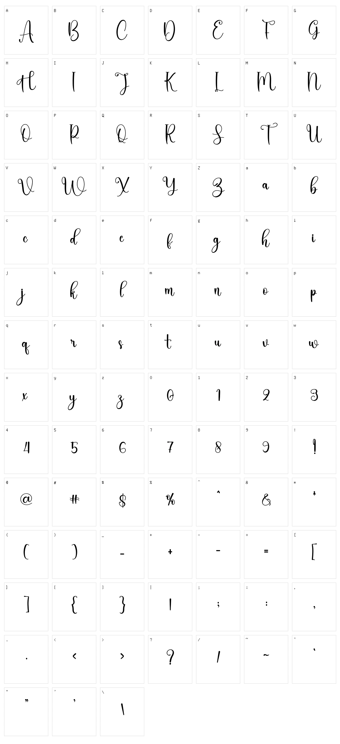 Dormitory Character Set