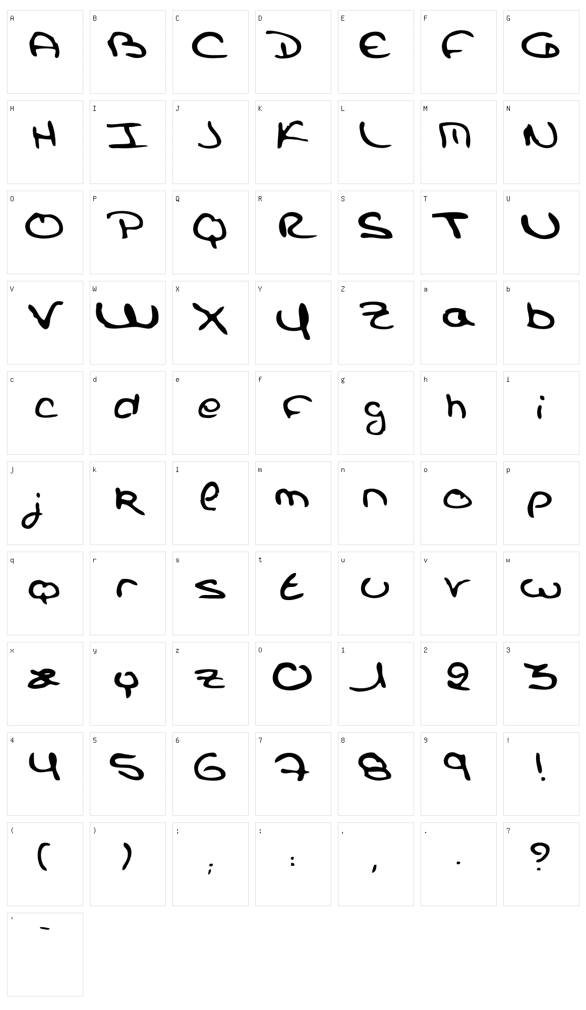Dos Campos Character Set